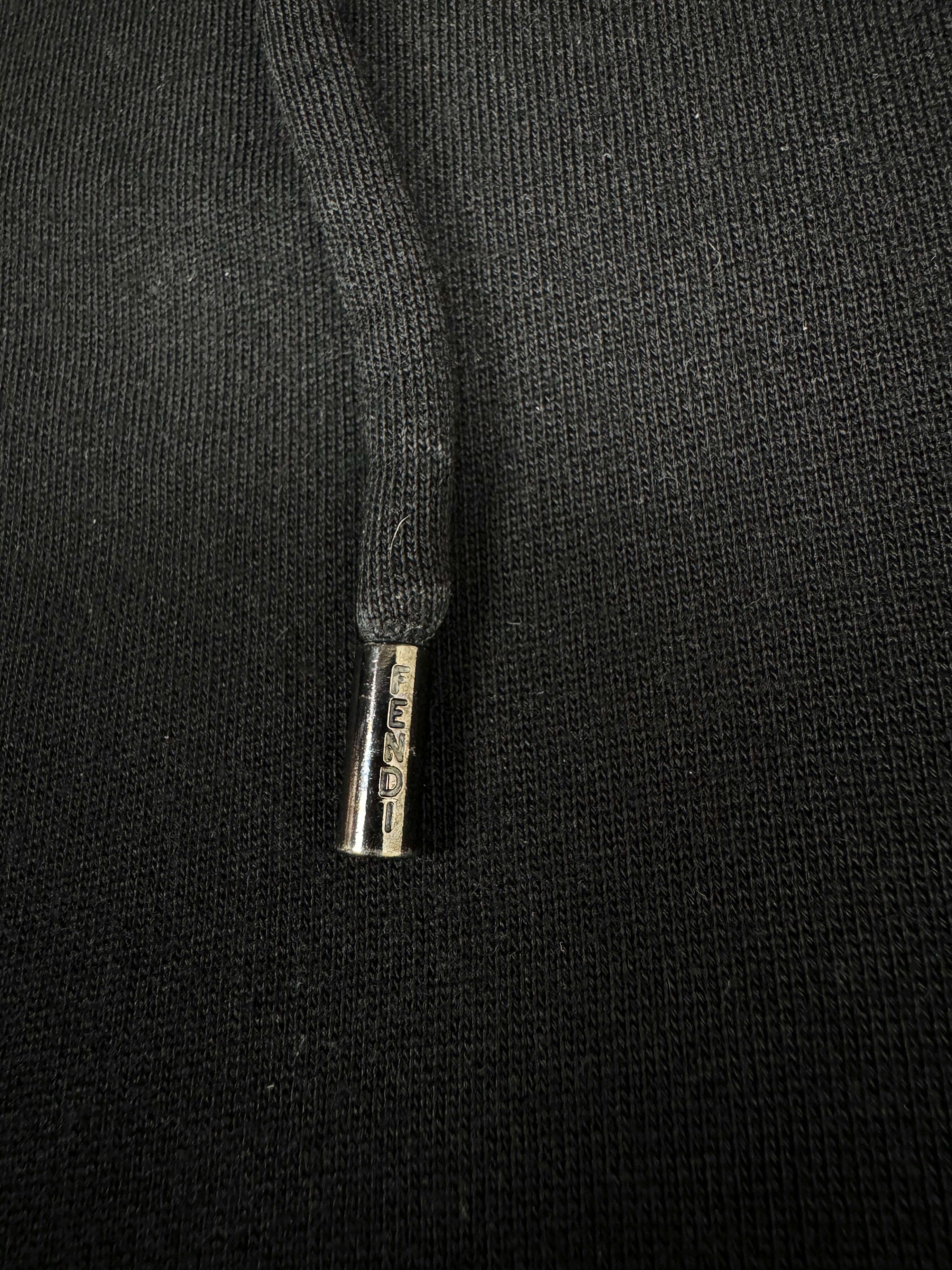 Fendi FF Logo Panel Hoodie - Black