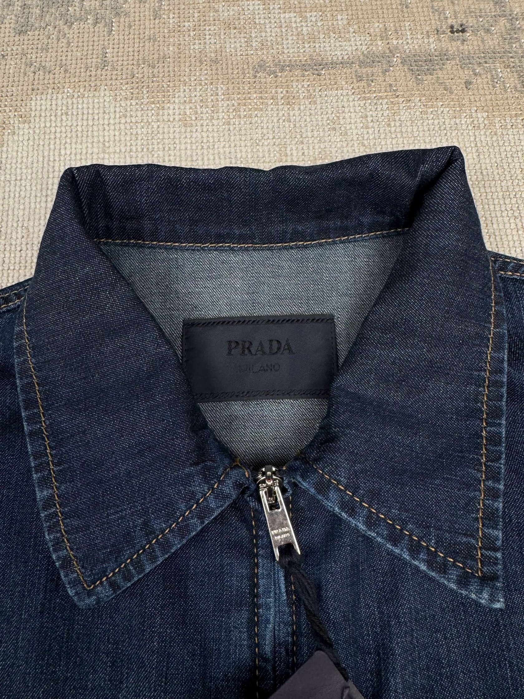 Prada Light Denim Zipper Jacket (Unused) Prada