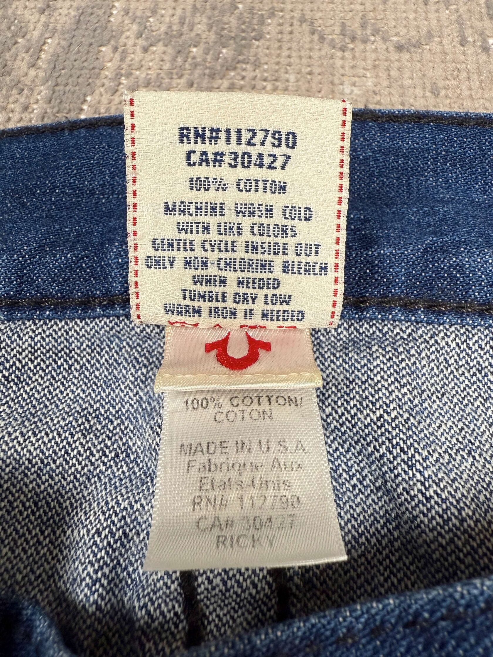 True Religion Ricky Horseshoe Jeans - Blue Denim True Religion