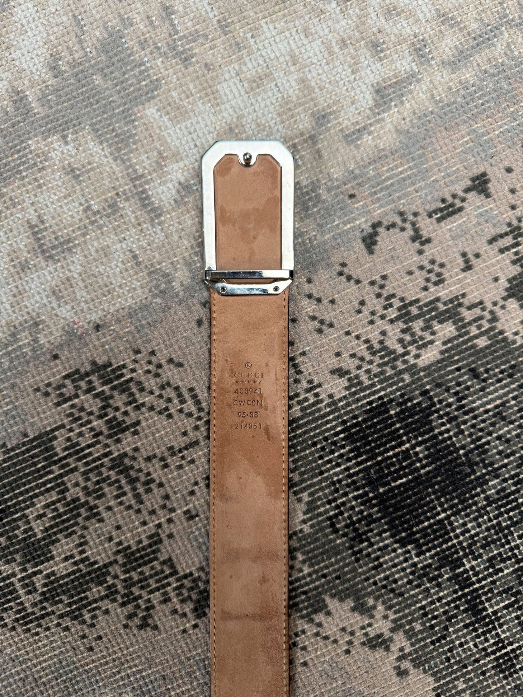 Gucci Guccissima Belt - Navy Gucci