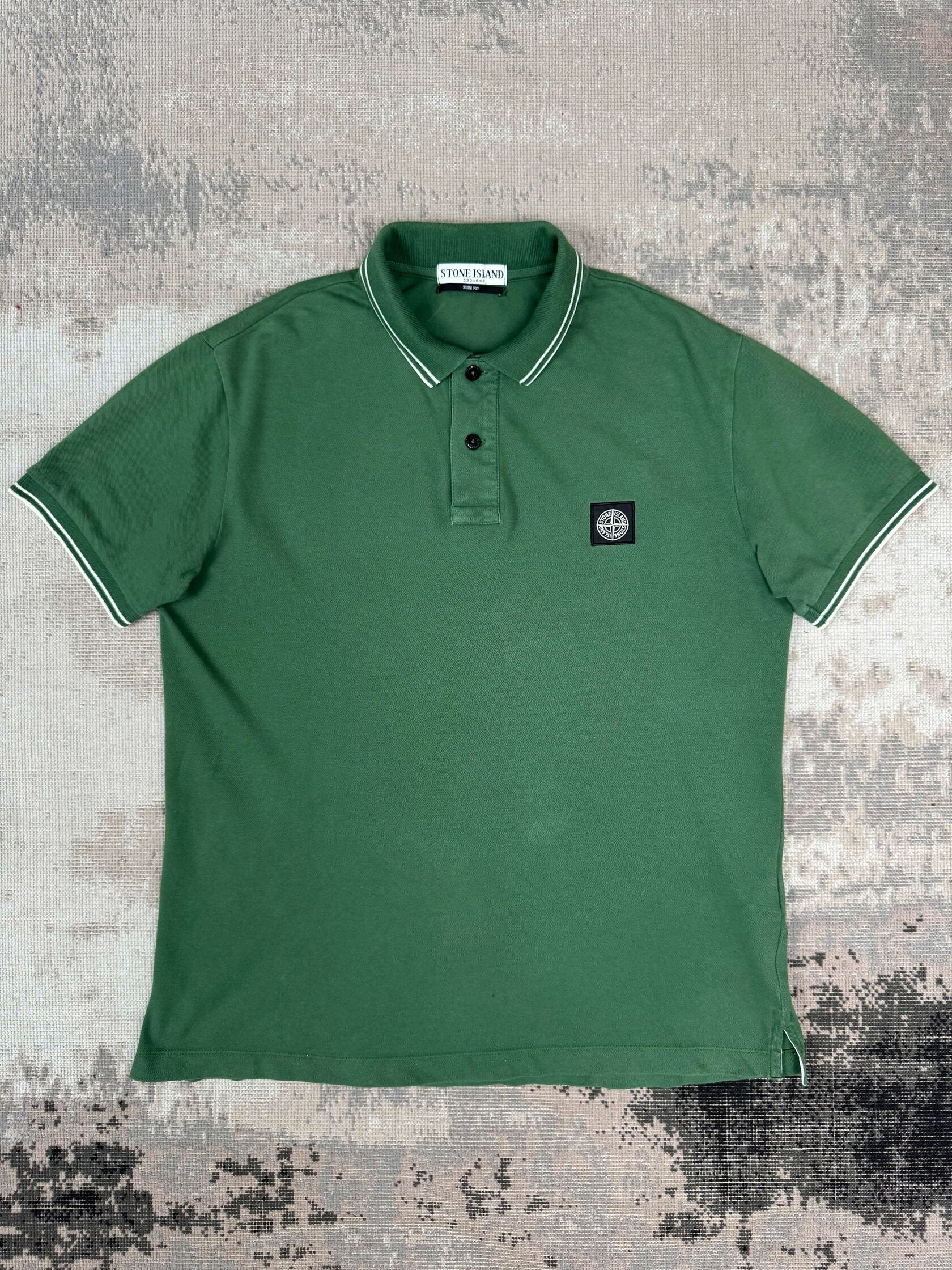 Stone Island Compass Polo Shirt - Green Stone Island