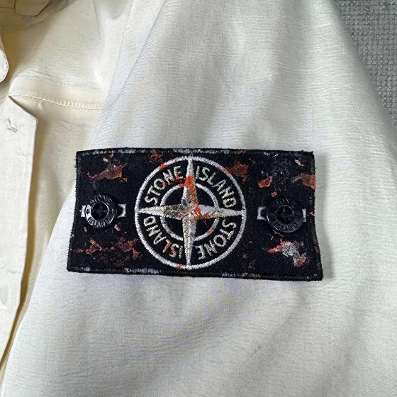 Stone Island Primaloft Quilted Patch Logo Coat - Beige