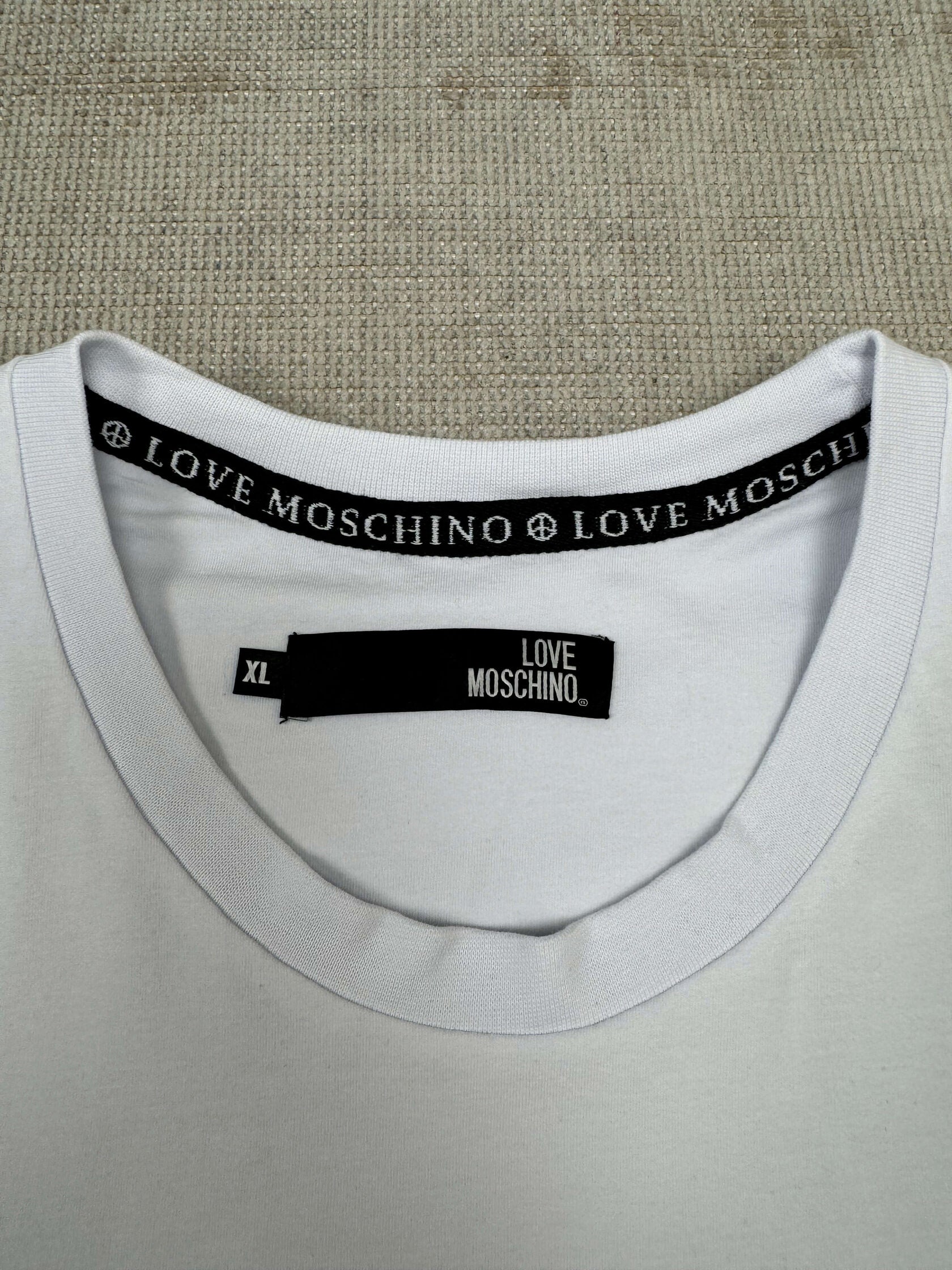 Moschino Love Moschino Gold Badge T-Shirt - Pale Blue Moschino