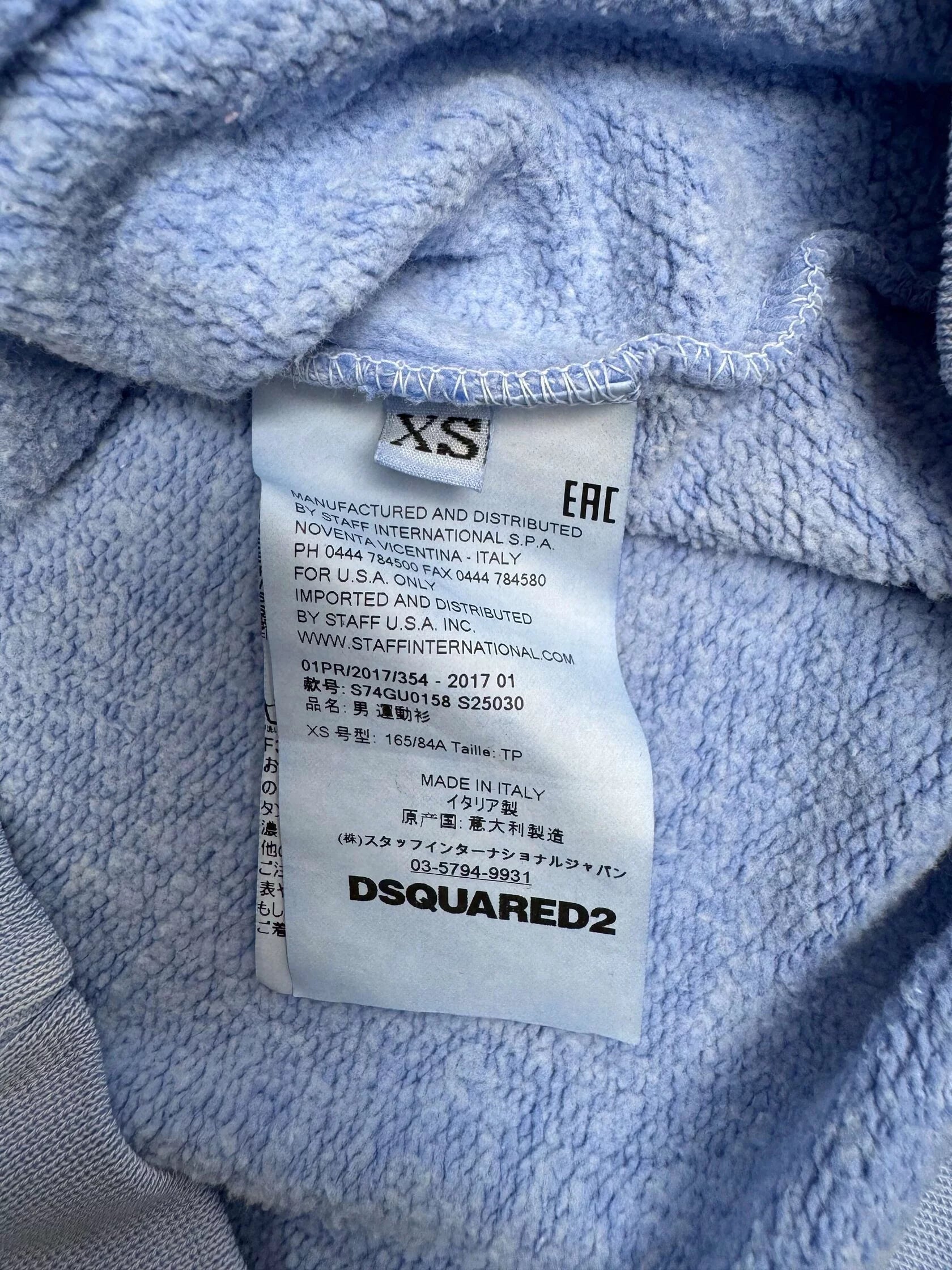 Dsquared2 Caten California Logo Sweatshirt - Baby Blue (Unused) Dsquared2
