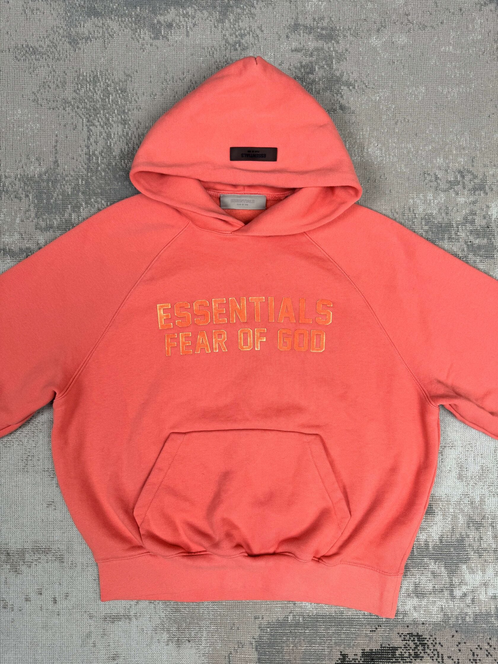 Essentials Fear of God Relaxed Hoodie - Coral Fear of God