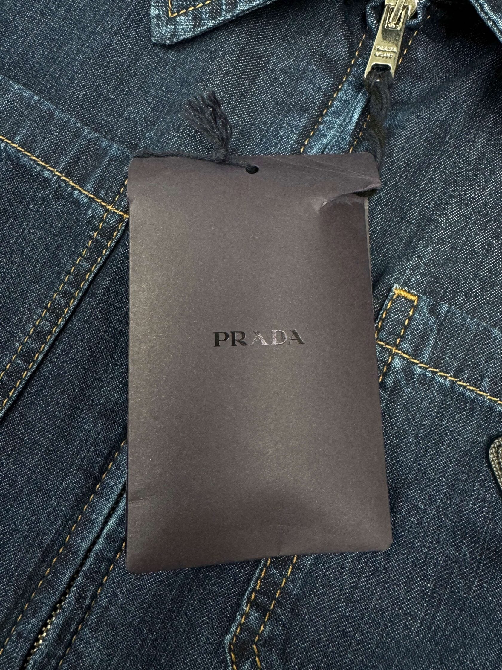 Prada Light Denim Zipper Jacket (Unused) Prada