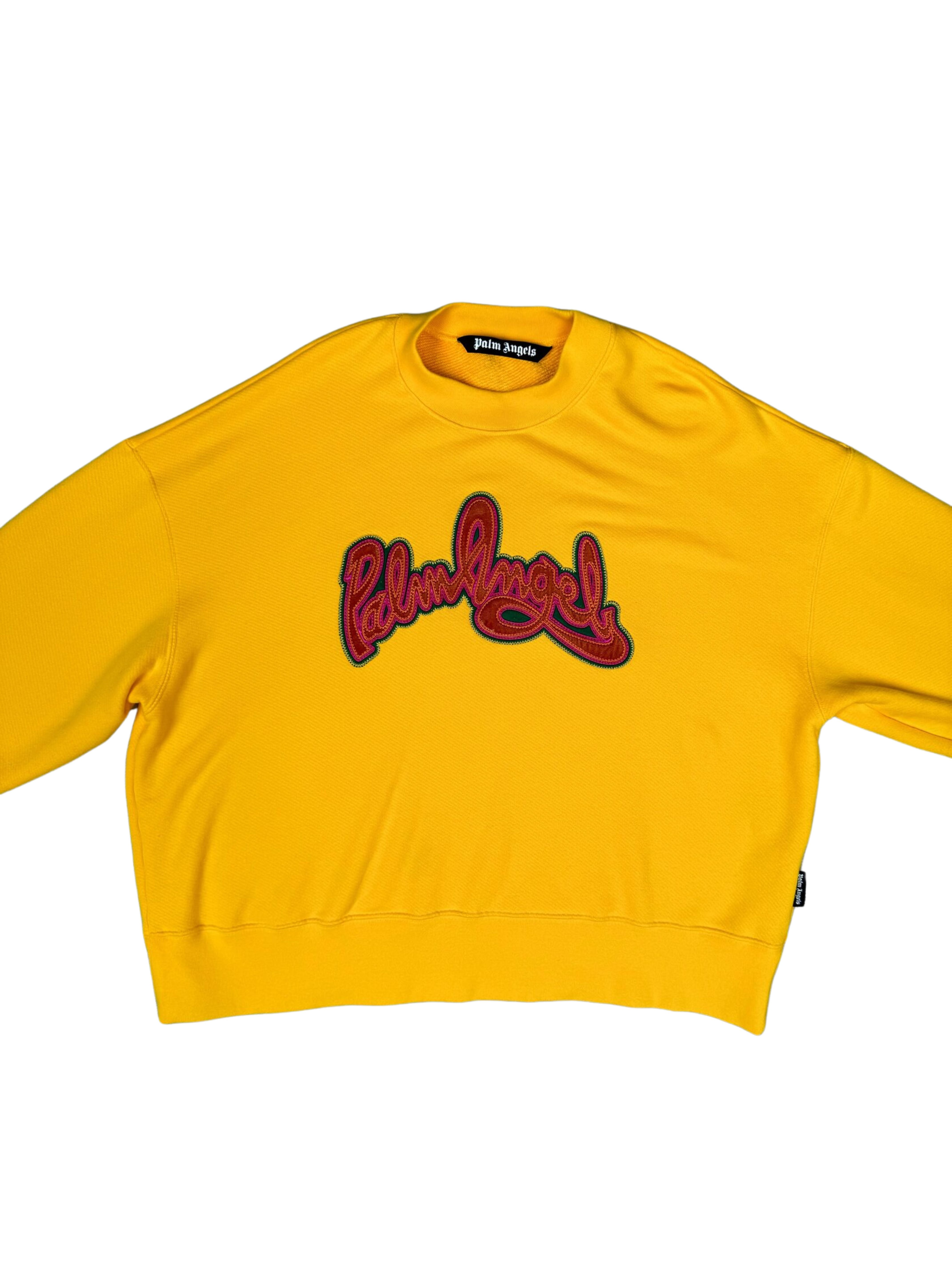 Palm Angels Logo Sweatshirt - Yellow