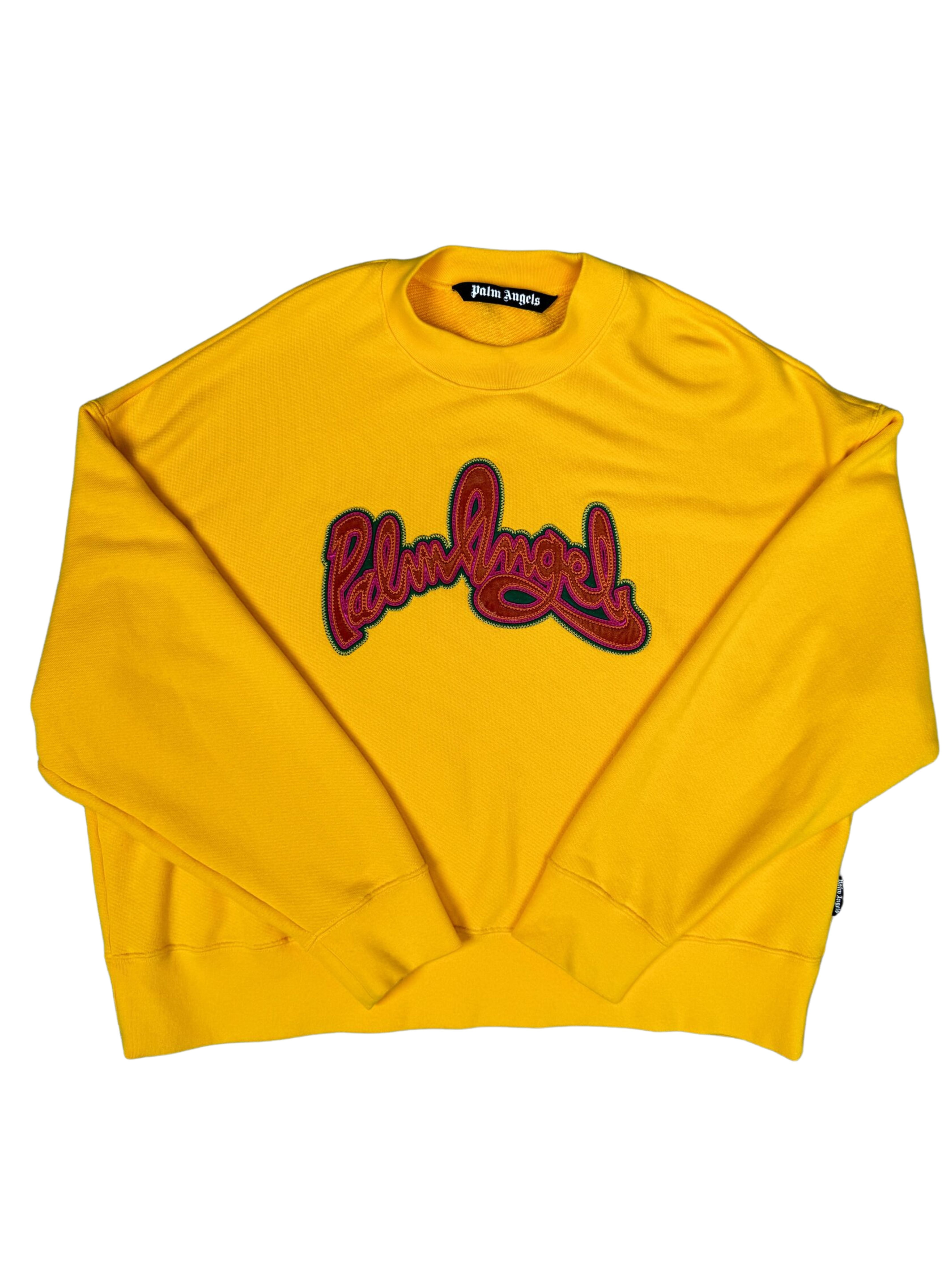 Palm Angels Logo Sweatshirt - Yellow