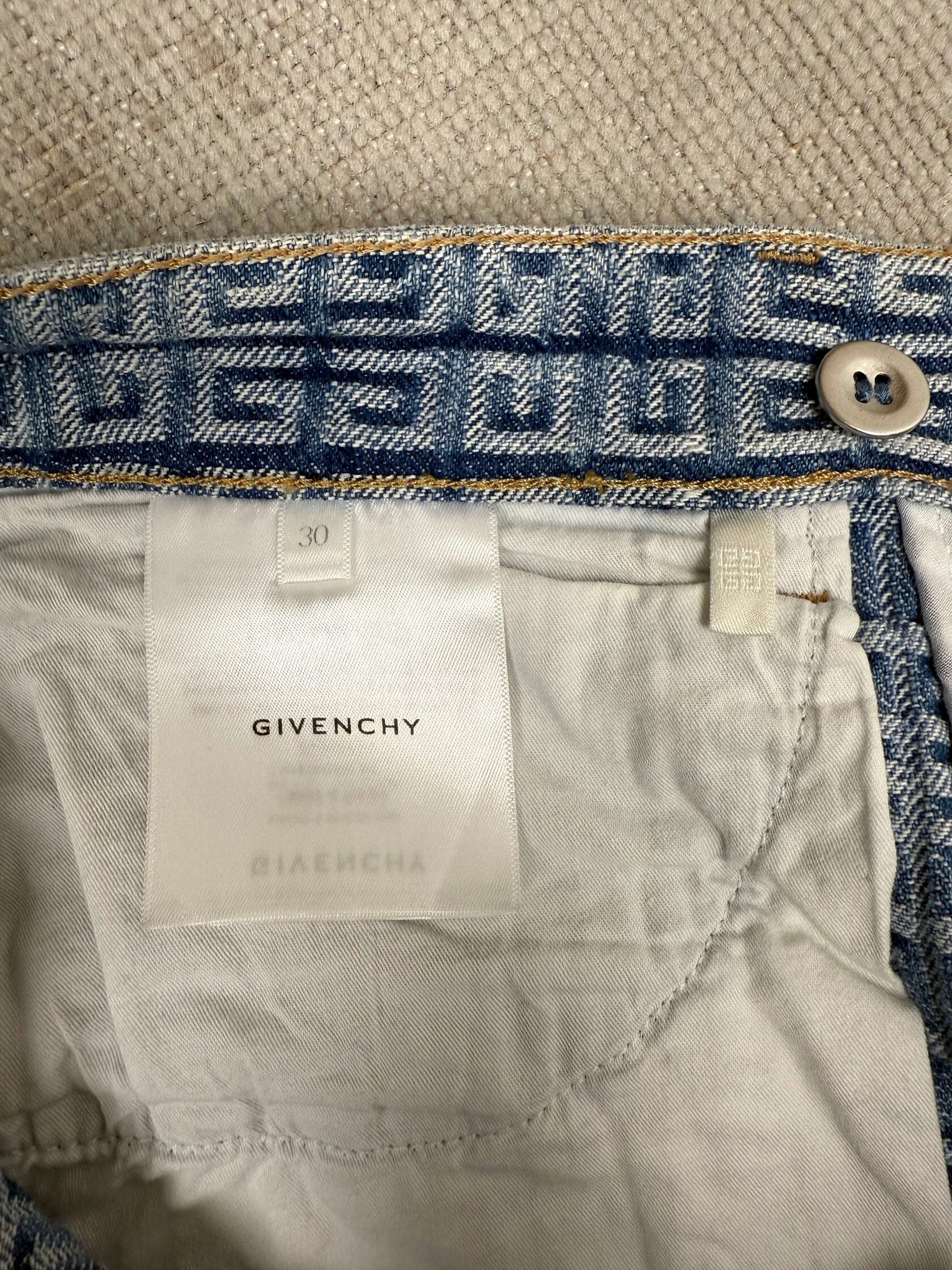 Givenchy 4G Straight Legged Jeans - Blue Denim (Unused)