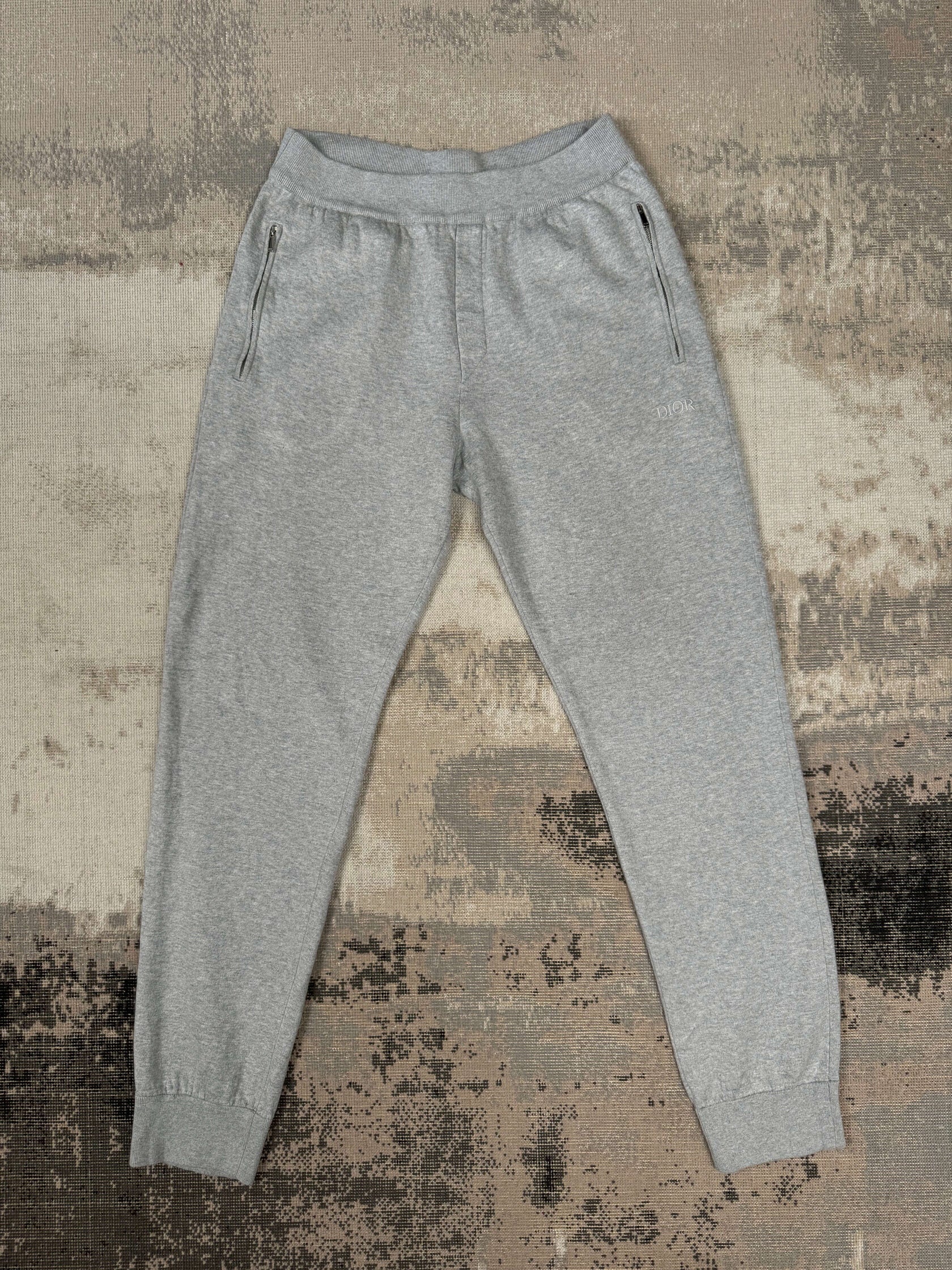 Dior Cashmere Logo Track Pants - Grey