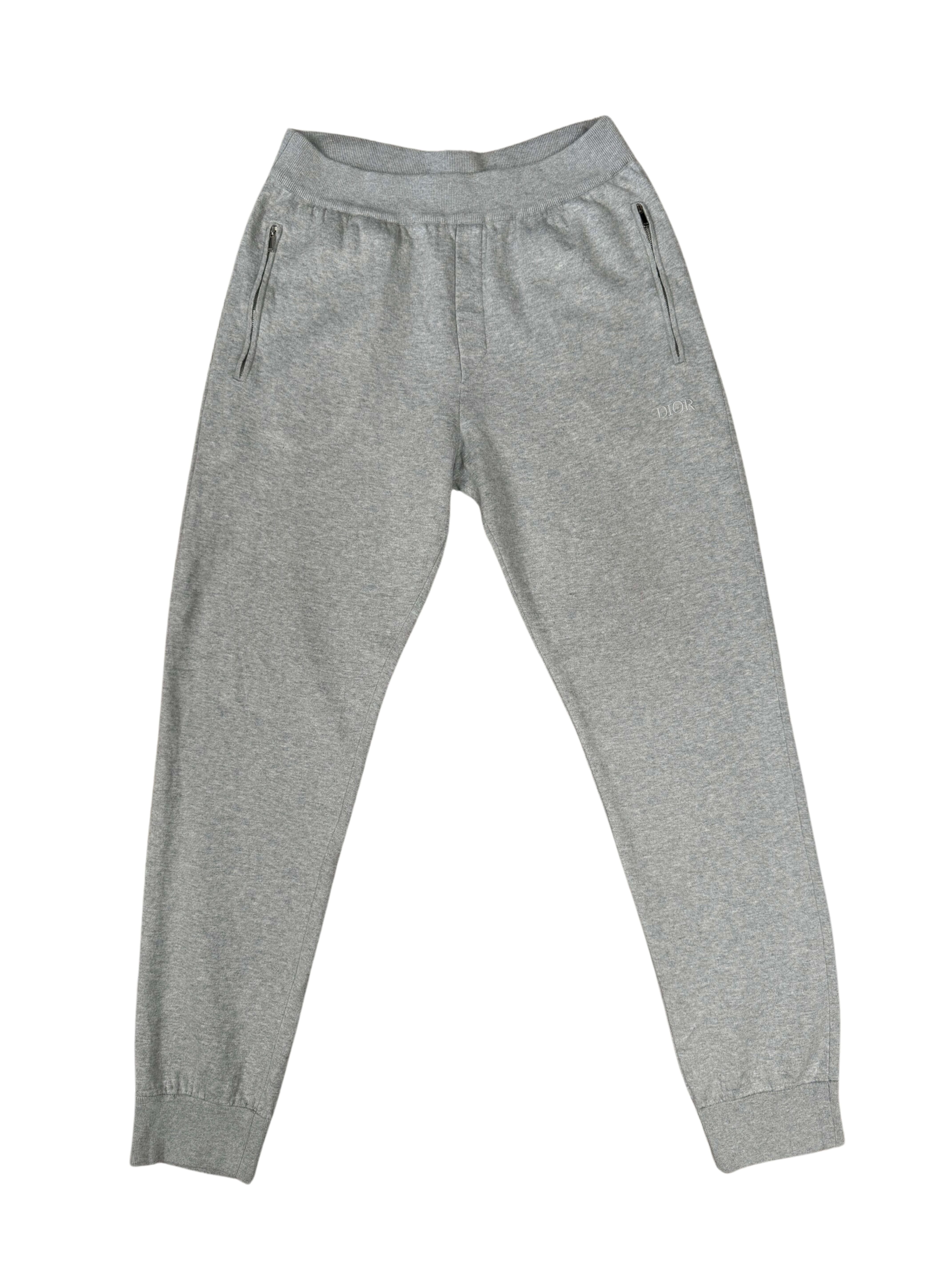 Dior Cashmere Logo Track Pants - Grey