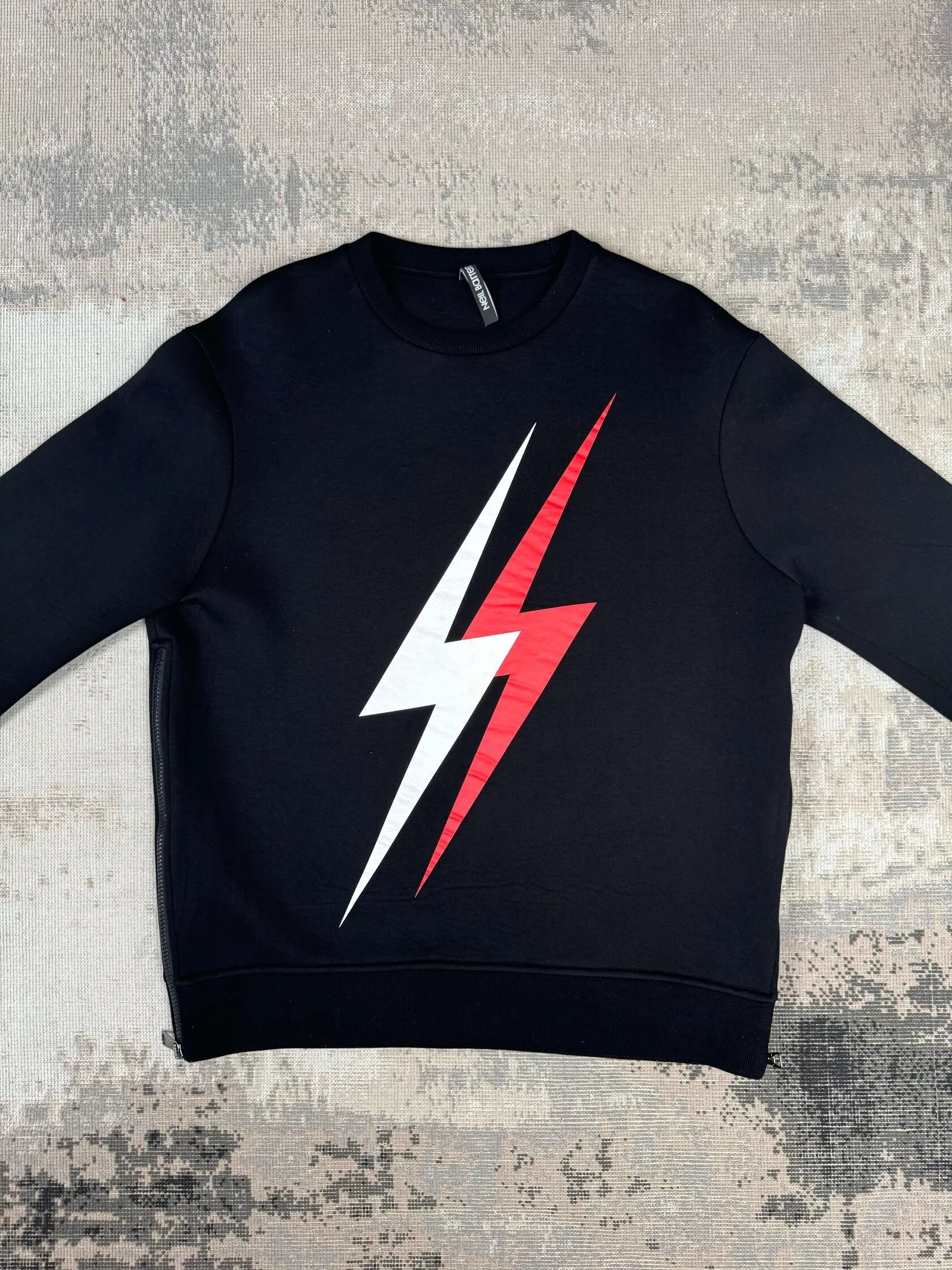 Neil Barrett Lightning Bolt Jumper - Black