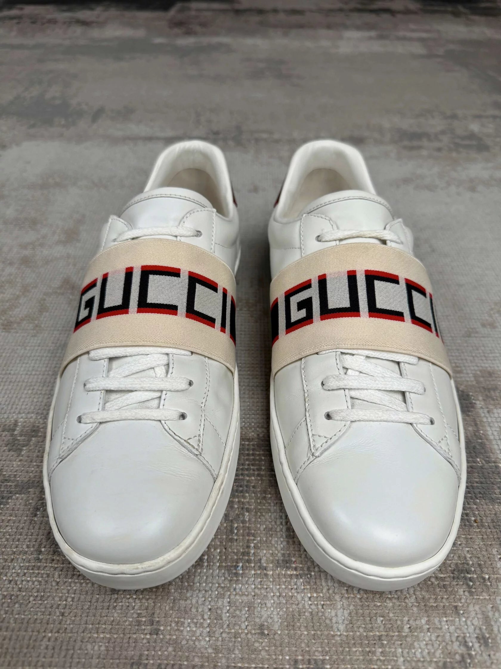 Gucci New Ace Stripe Trainers - White Gucci