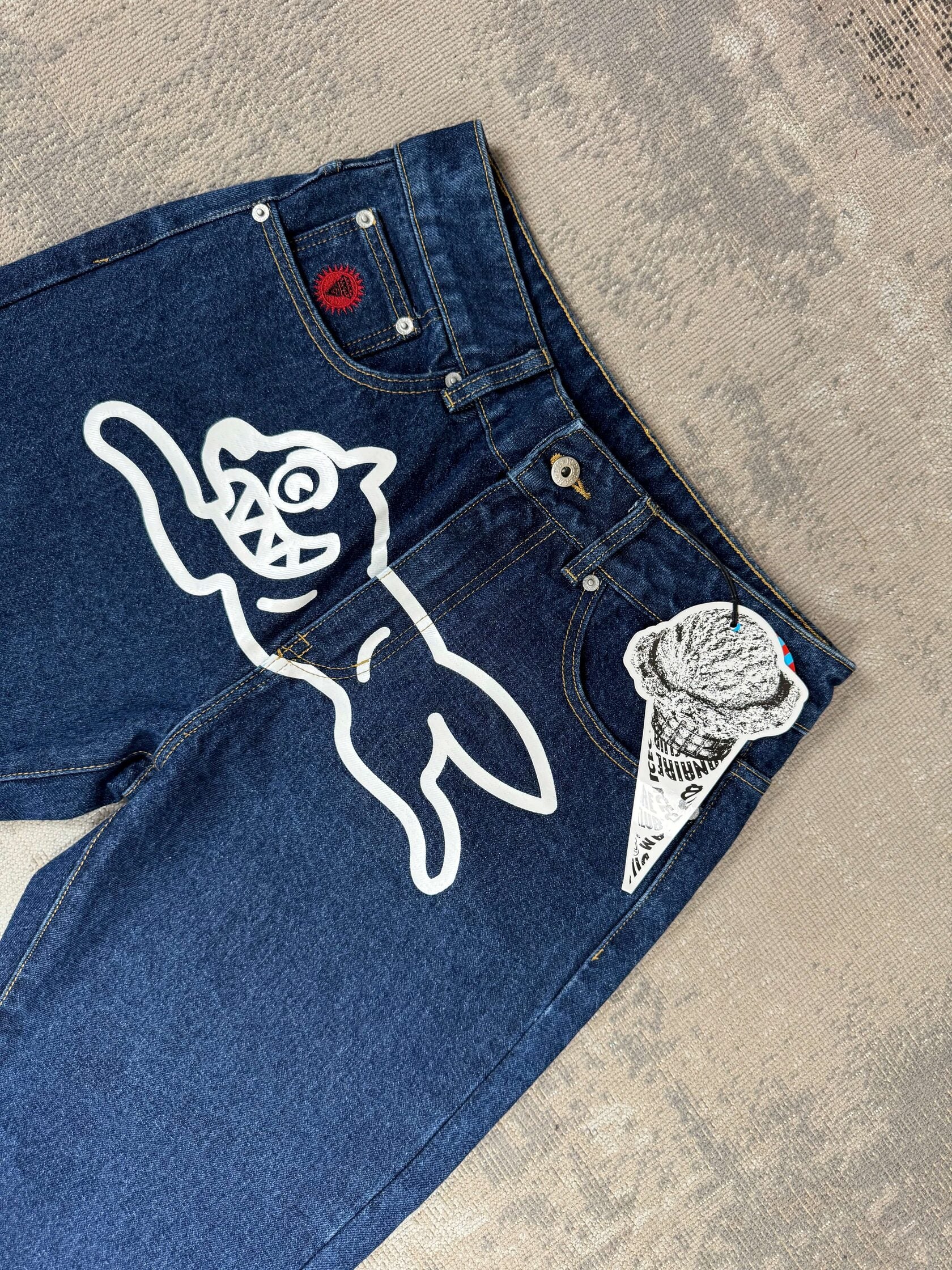 Billionaires Boys Club Ice Cream Running Dog Jeans - Indigo Denim (Unused) Billionaires Boys Club