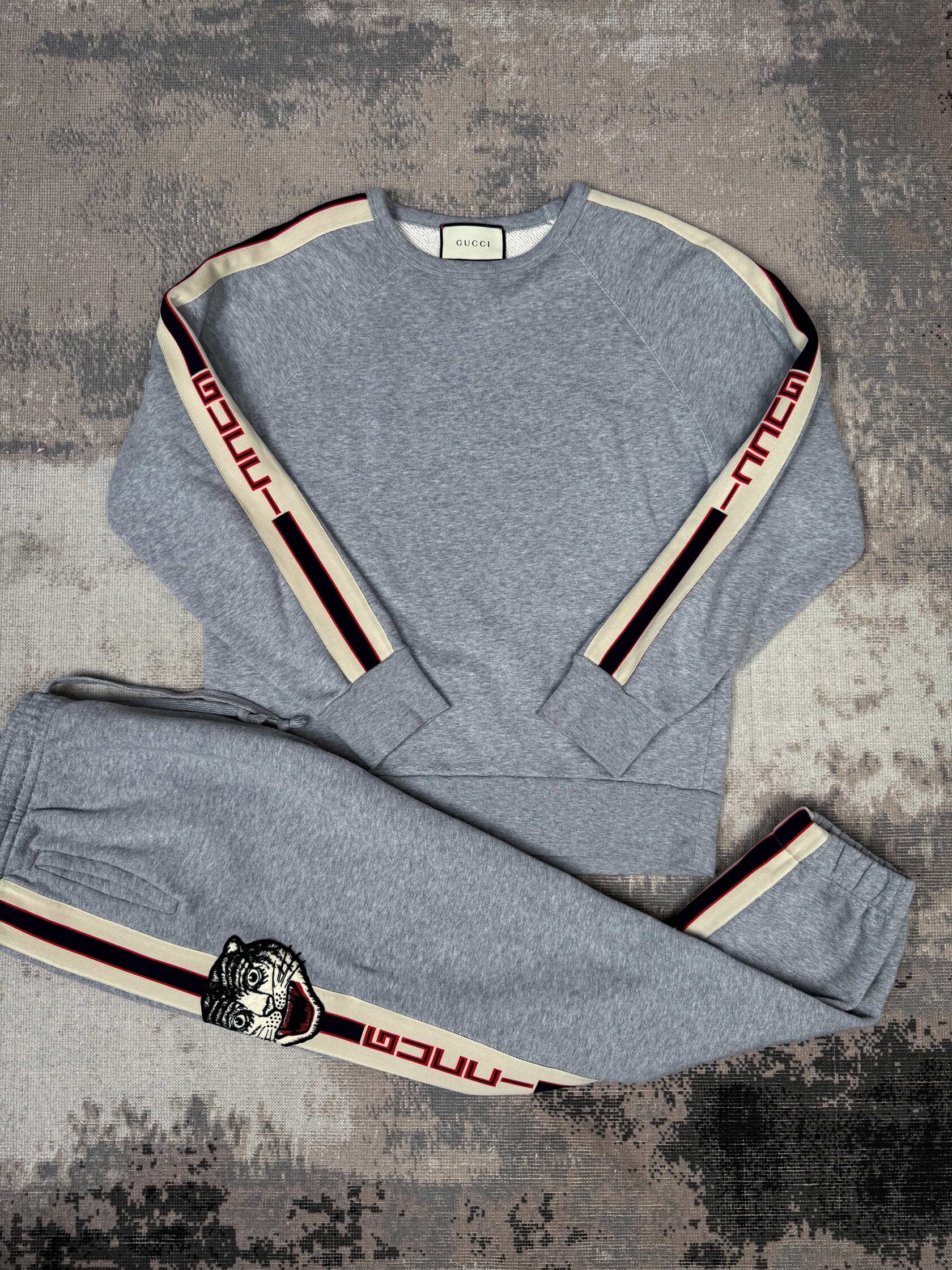 Gucci Bengal Tiger Stripe Tracksuit - Grey