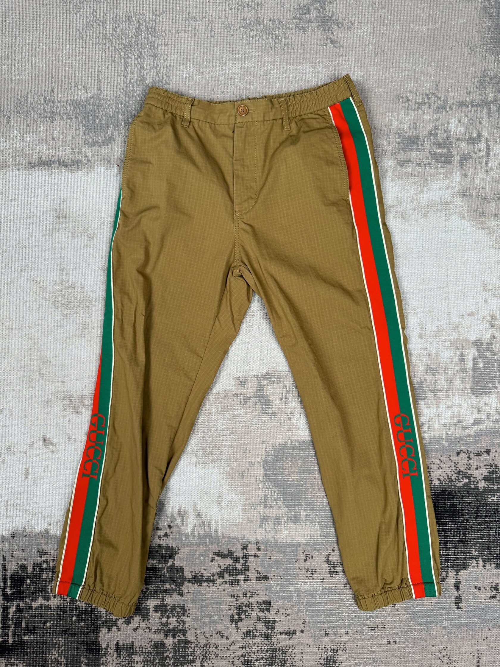 Gucci Stripe Logo Trousers - Neutral