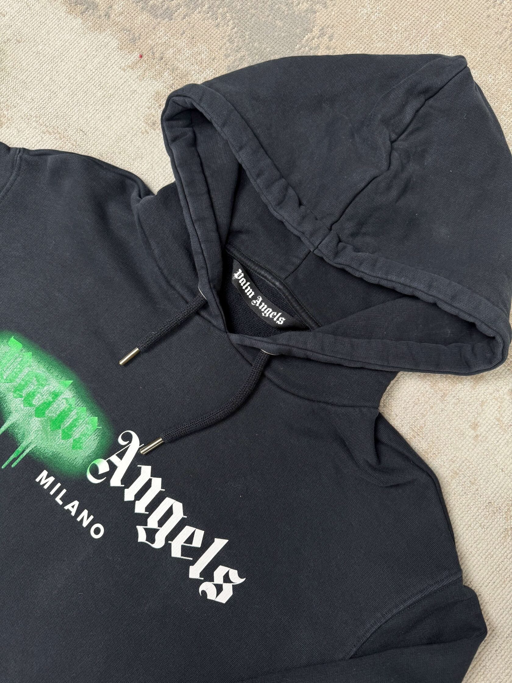 Palm Angels Spray Milano Hoodie - Black Palm Angels