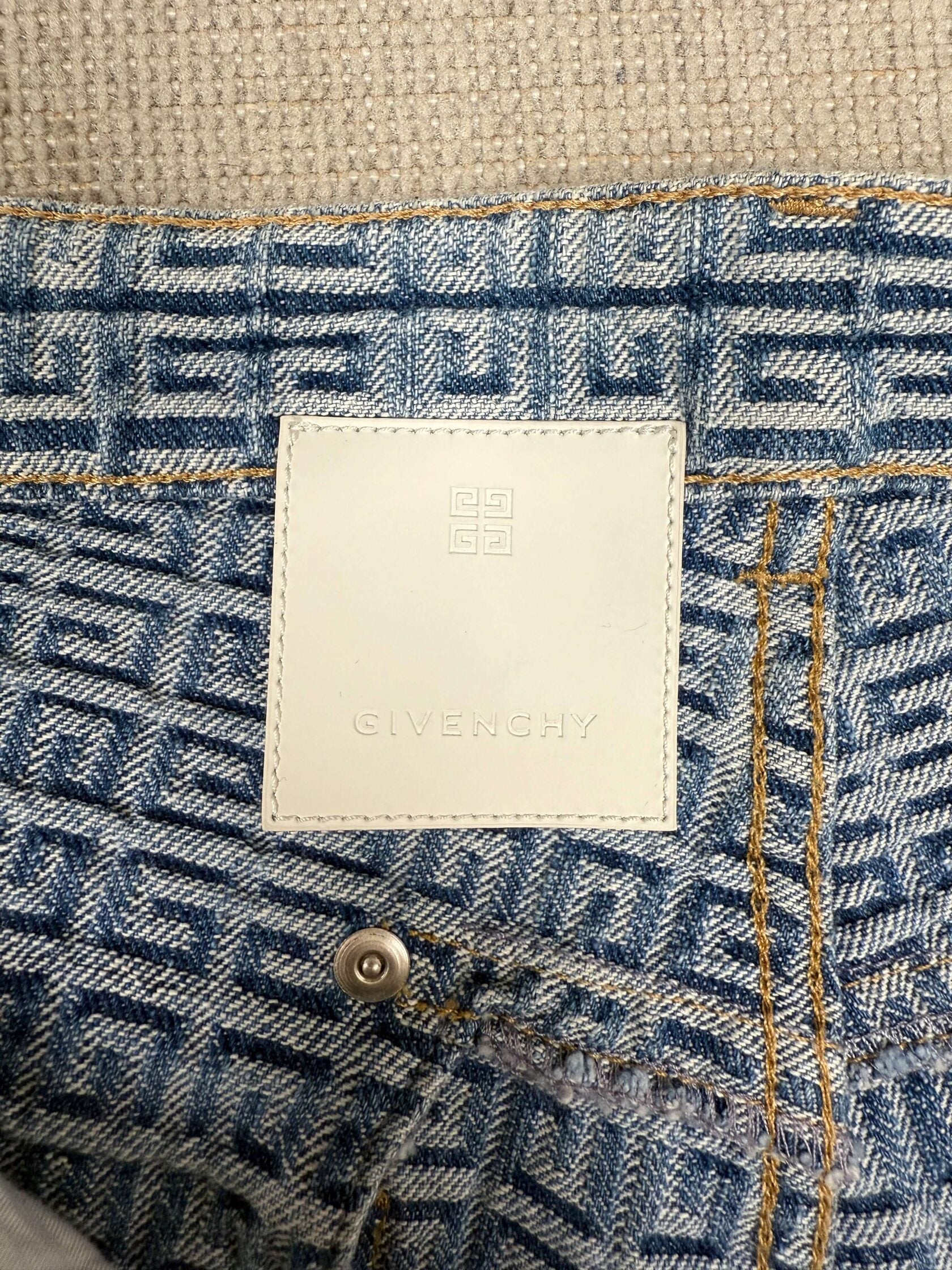 Givenchy 4G Straight Legged Jeans - Blue Denim (Unused)