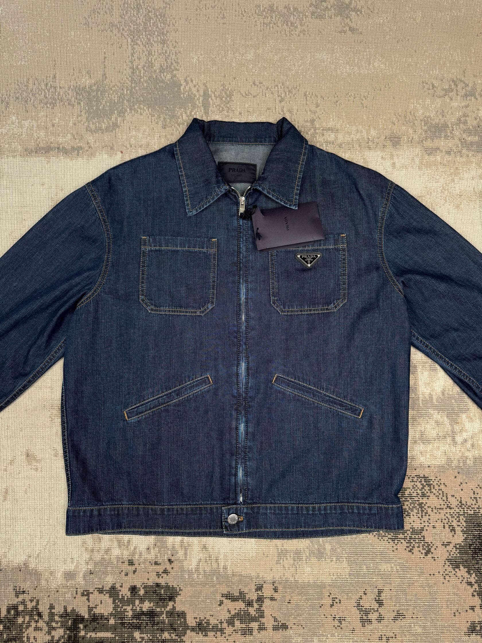 Prada Light Denim Zipper Jacket (Unused) Prada
