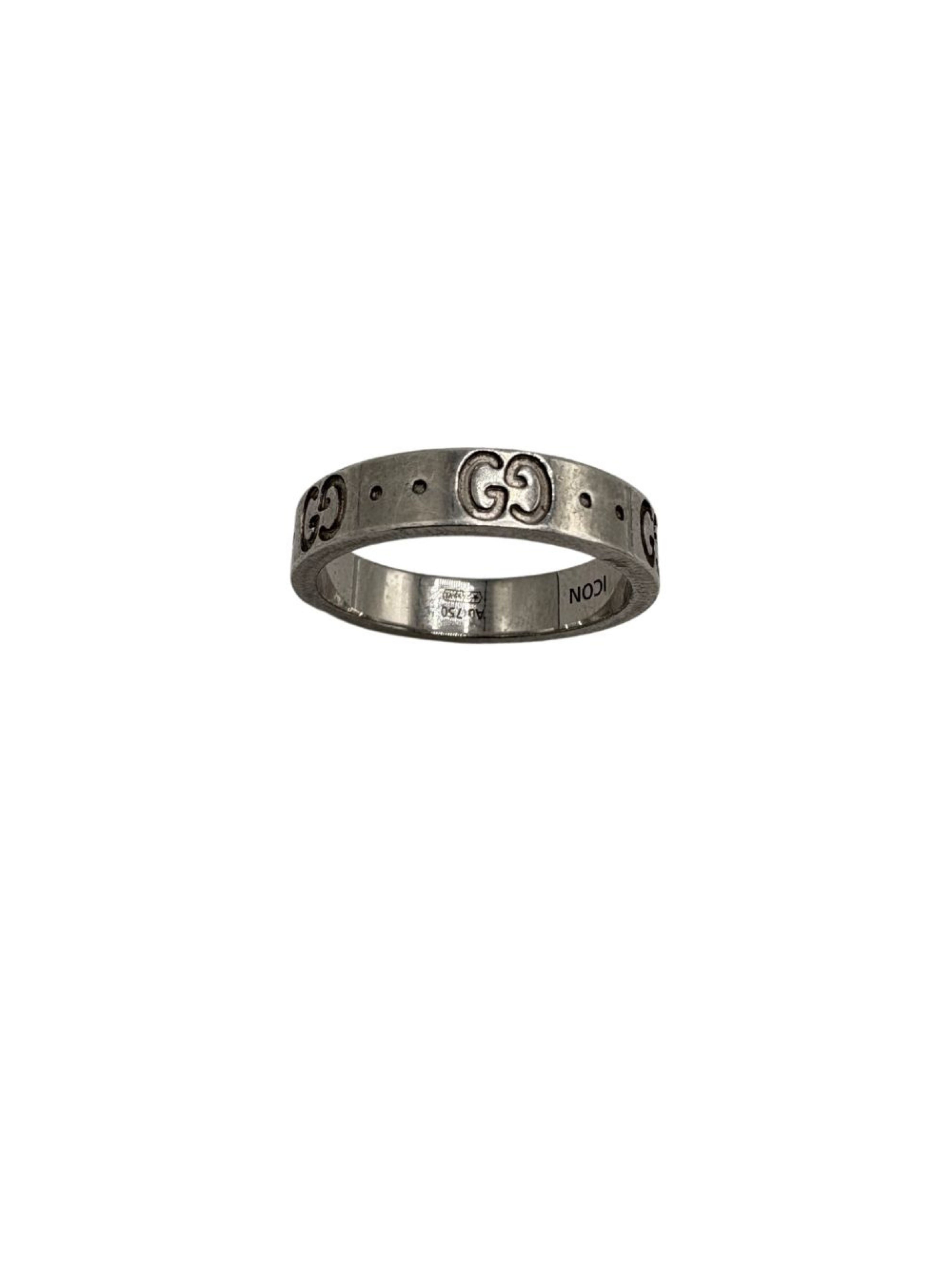 Gucci Icon Ring 18K White Gold (Au 750) Gucci