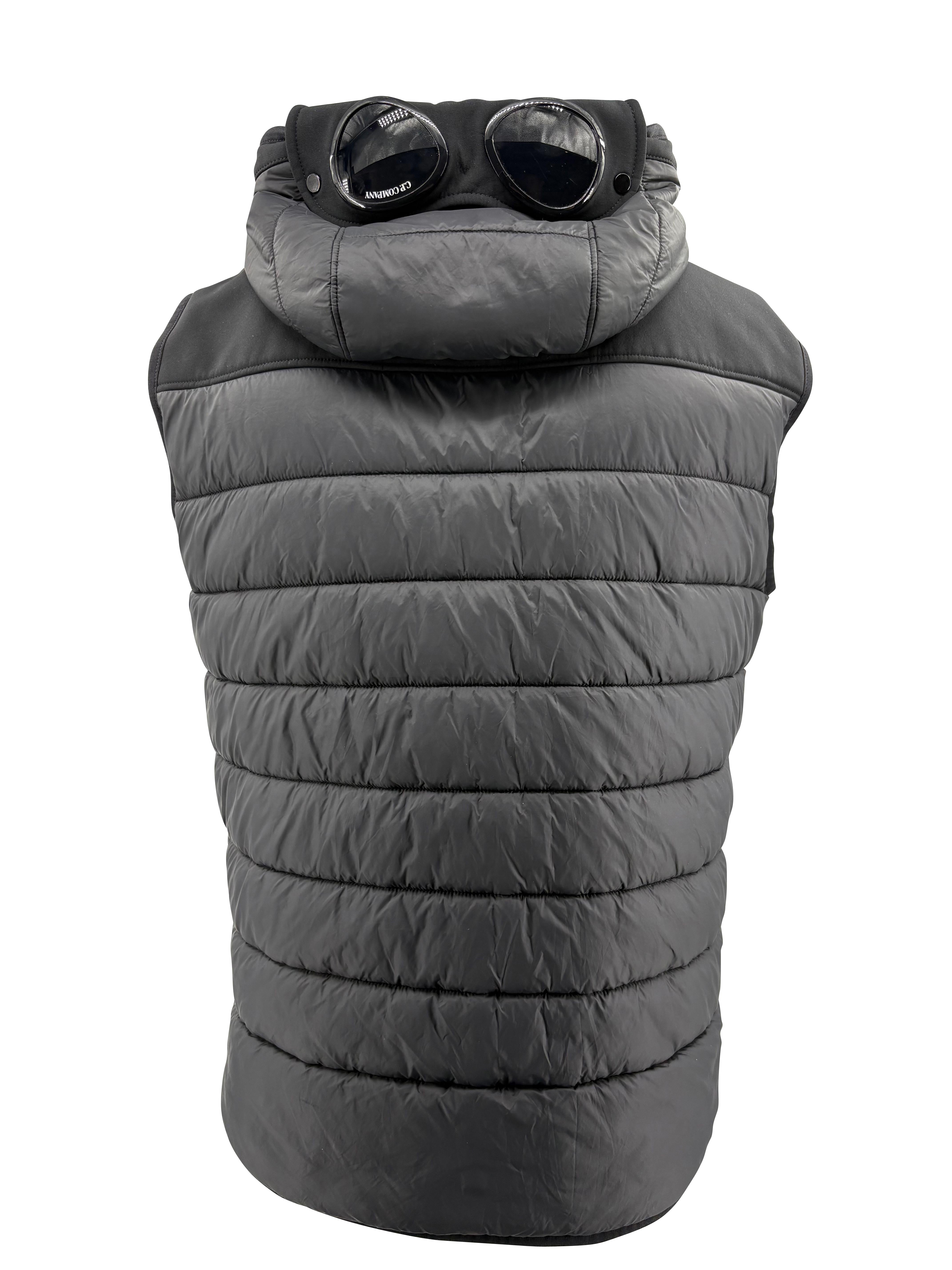 C.P. Company Shell-R Padded Down Goggle Gilet - Black C.P. Company