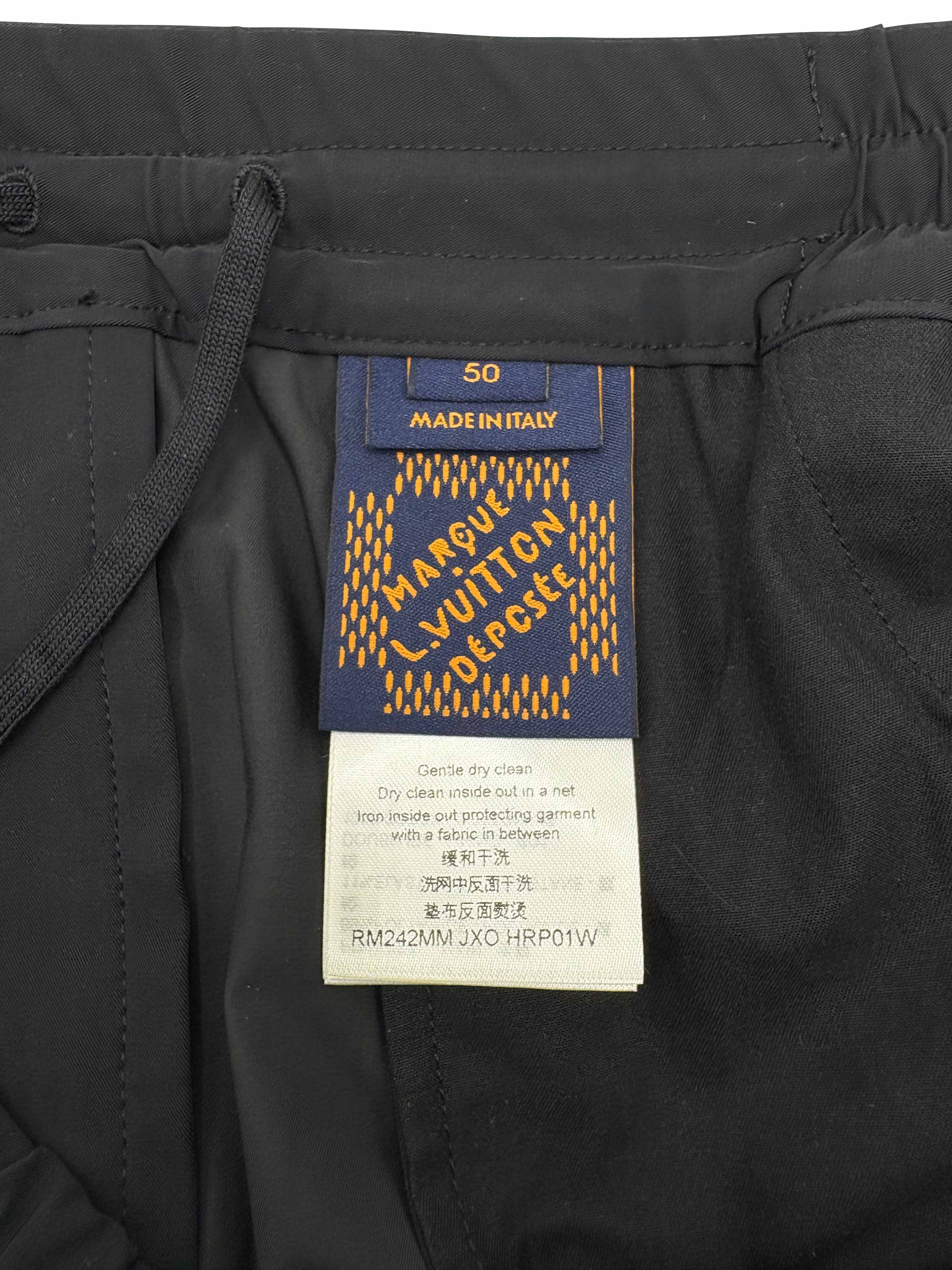 Louis Vuitton x Tyler The Creator Embroidered Technical Track Trousers - Black (Unused) Louis Vuitton