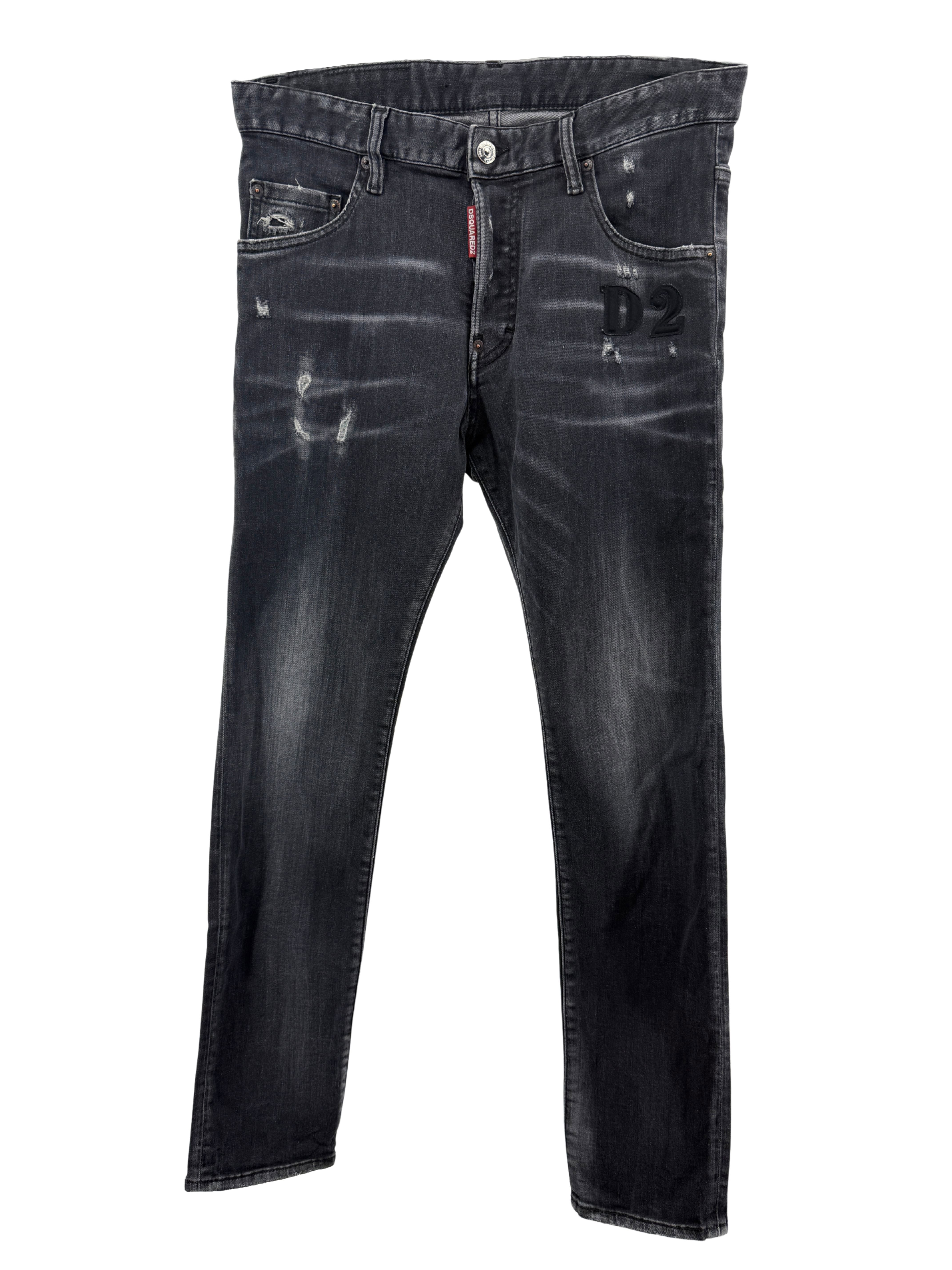 Dsquared2 D2 Patch Skater Jeans - Black