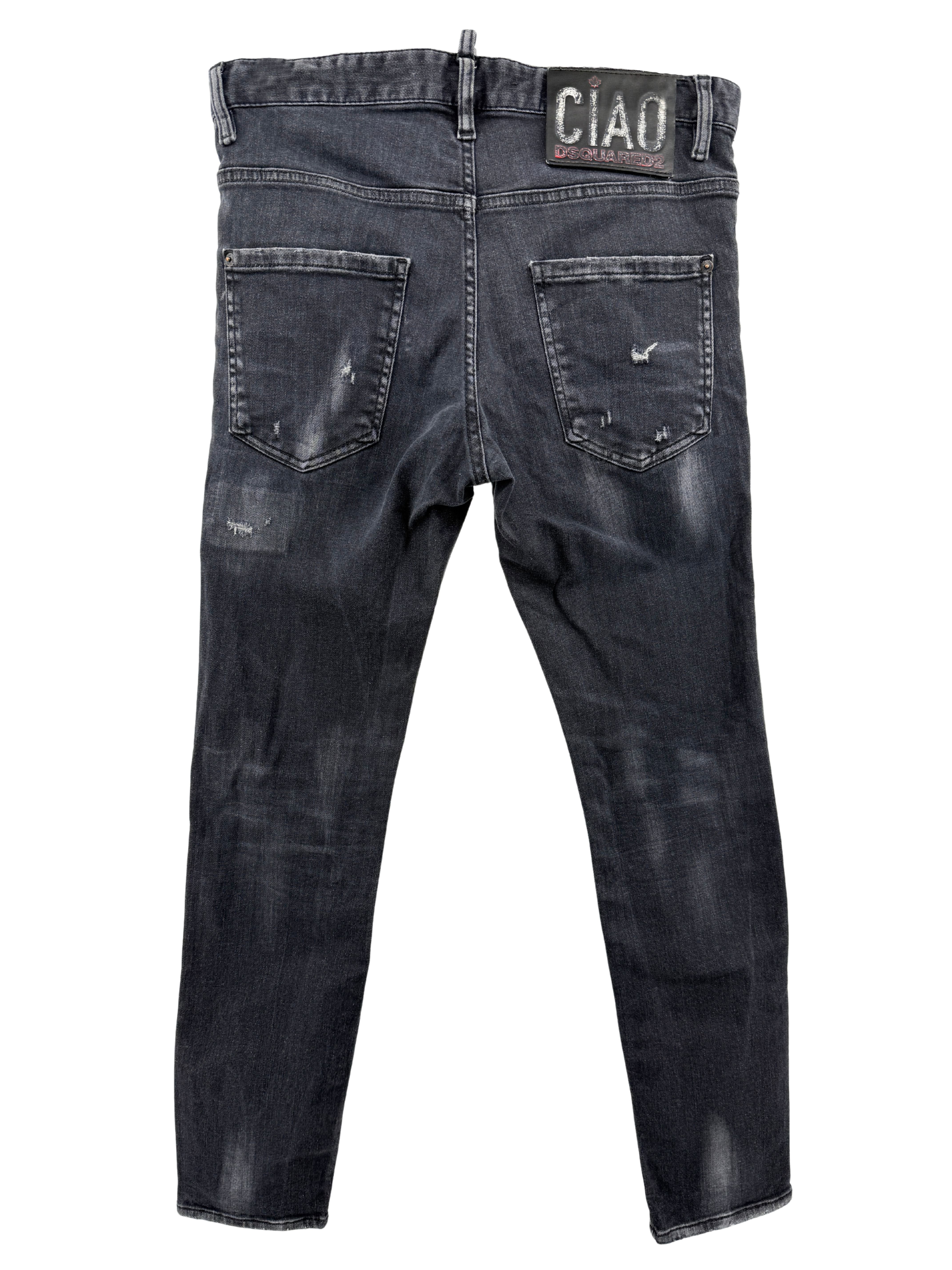 Dsquared2 D2 Patch Skater Jeans - Black