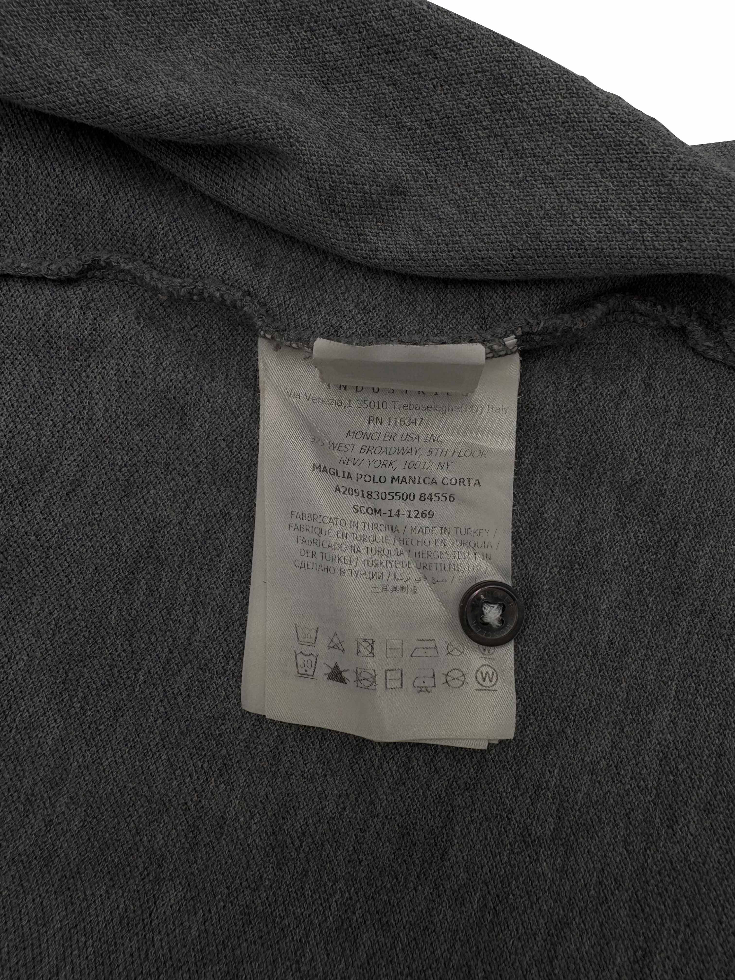 Moncler Logo Patch Polo - Grey Moncler