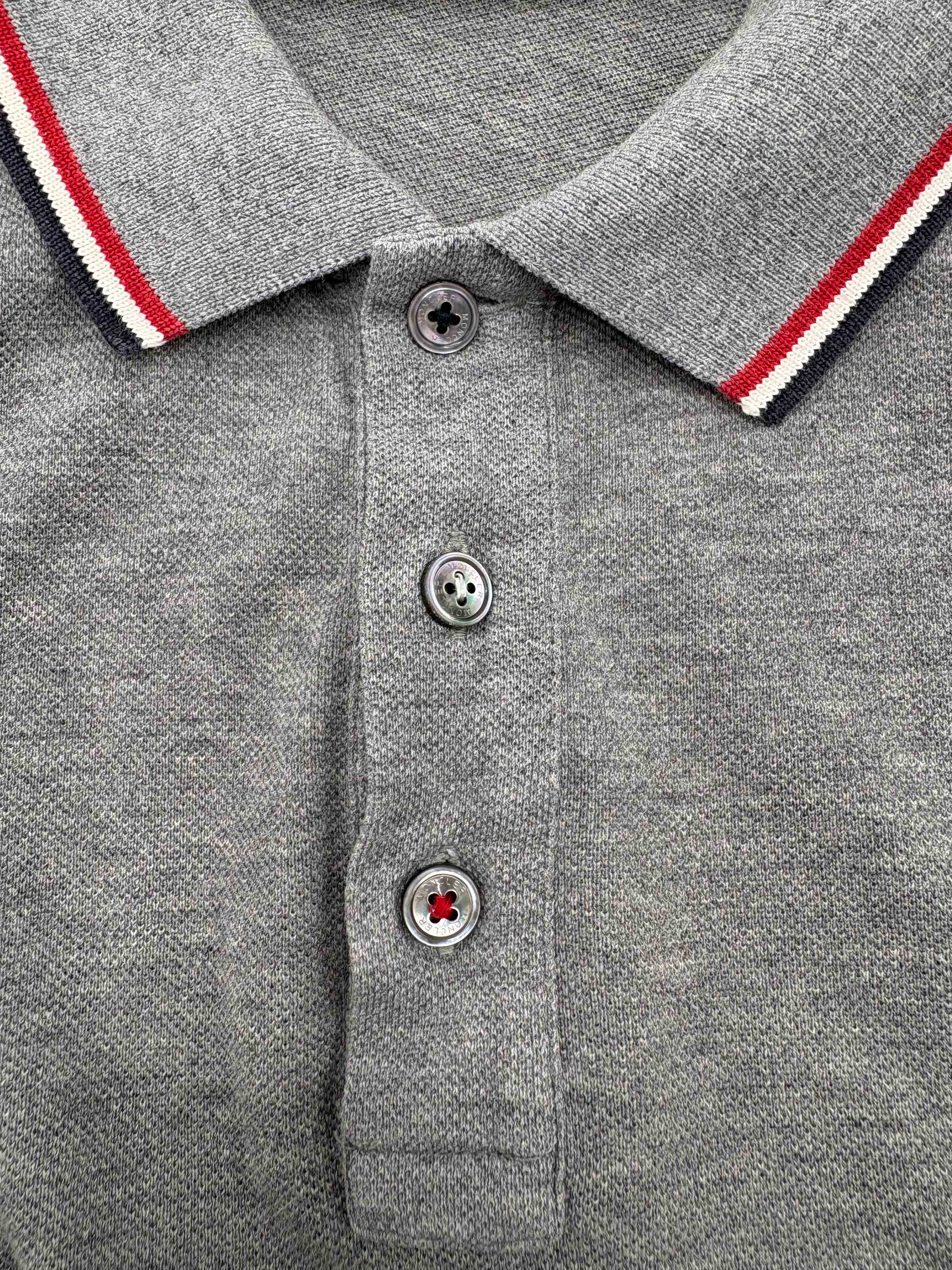 Moncler Logo Patch Polo - Grey Moncler