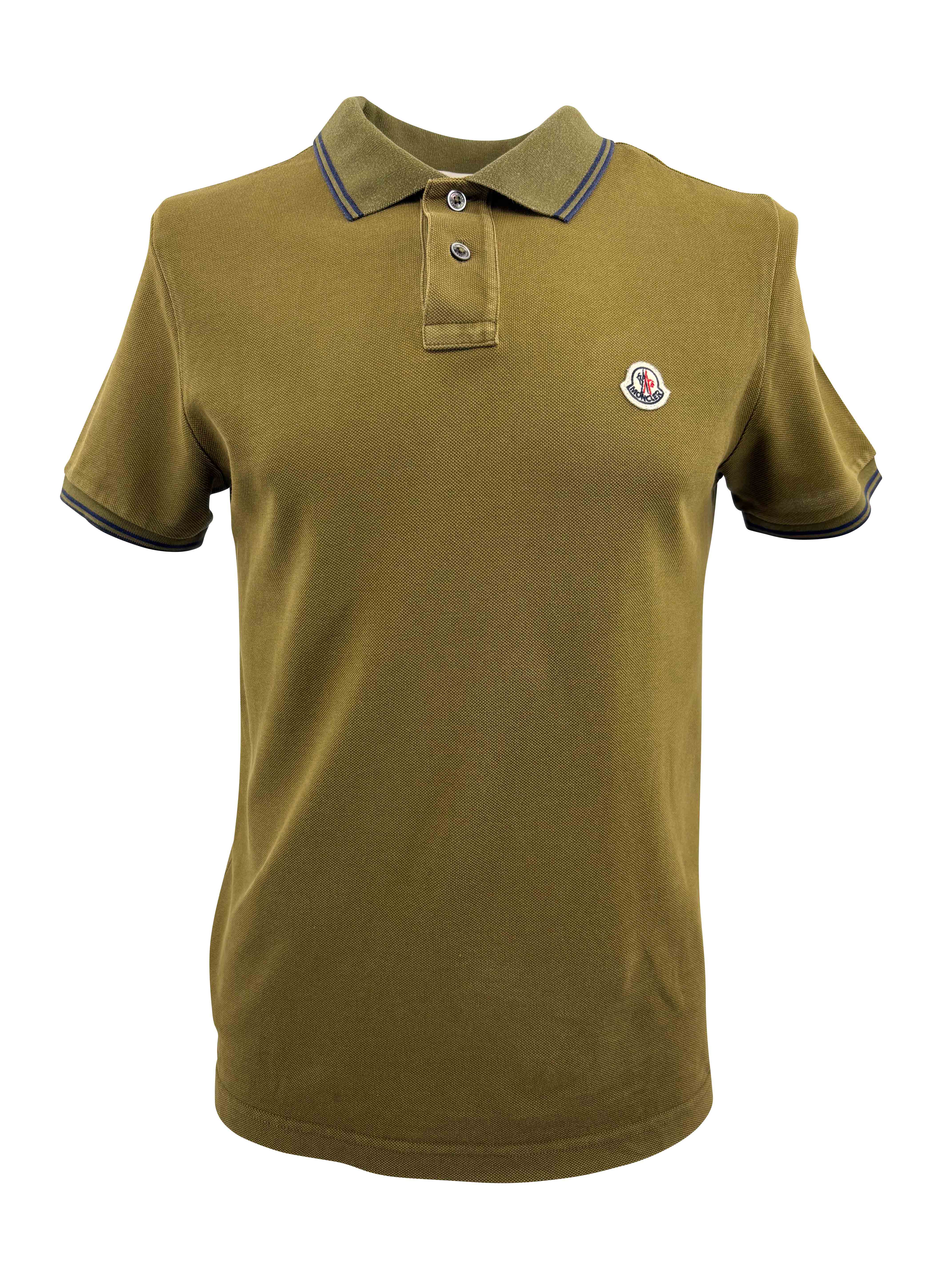 Moncler Logo Patch Polo - Green Moncler