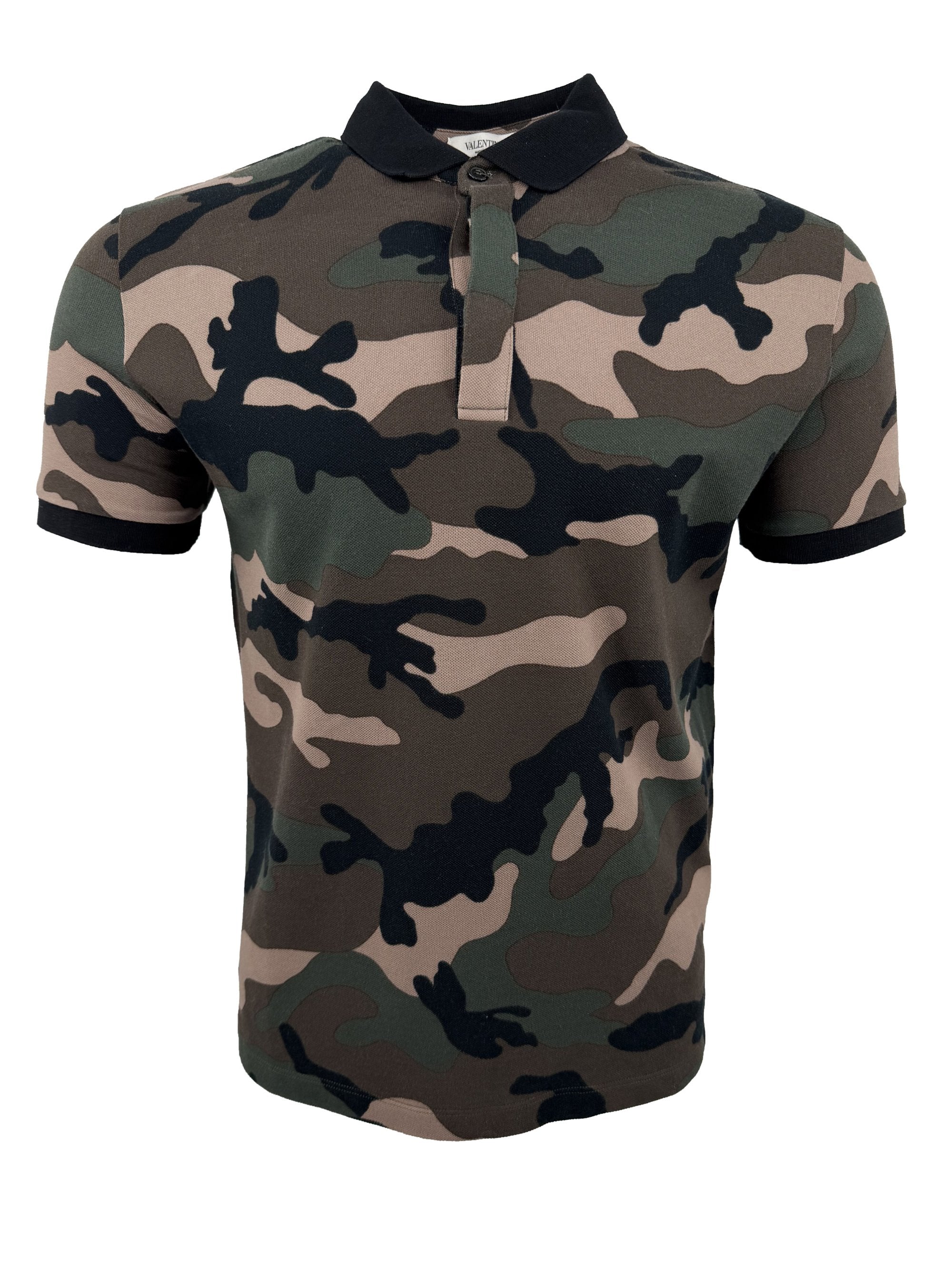 Valentino Camo Pattern Polo - Khaki Valentino