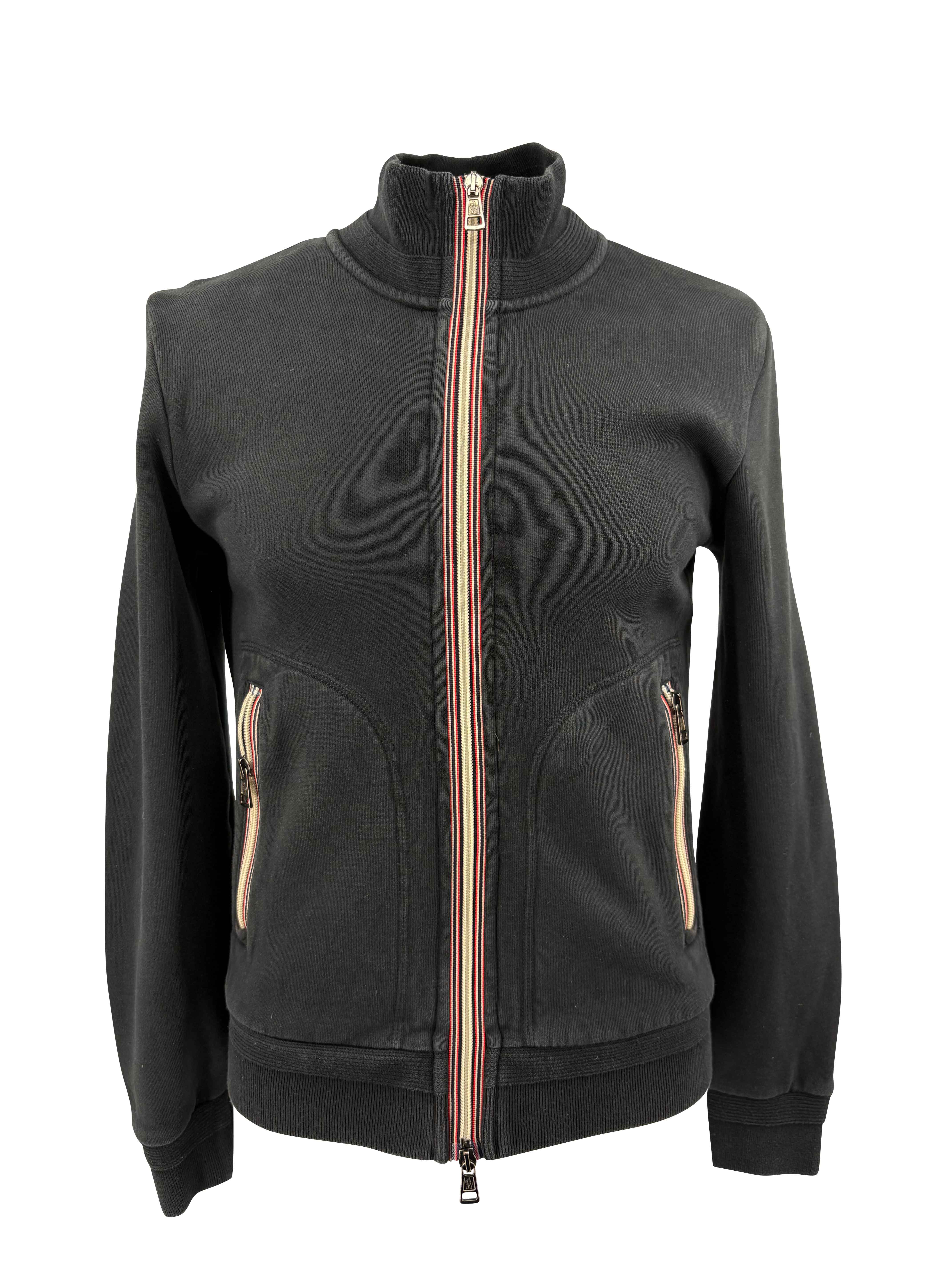 Moncler Maglia Zip Up Jacket - Black Moncler