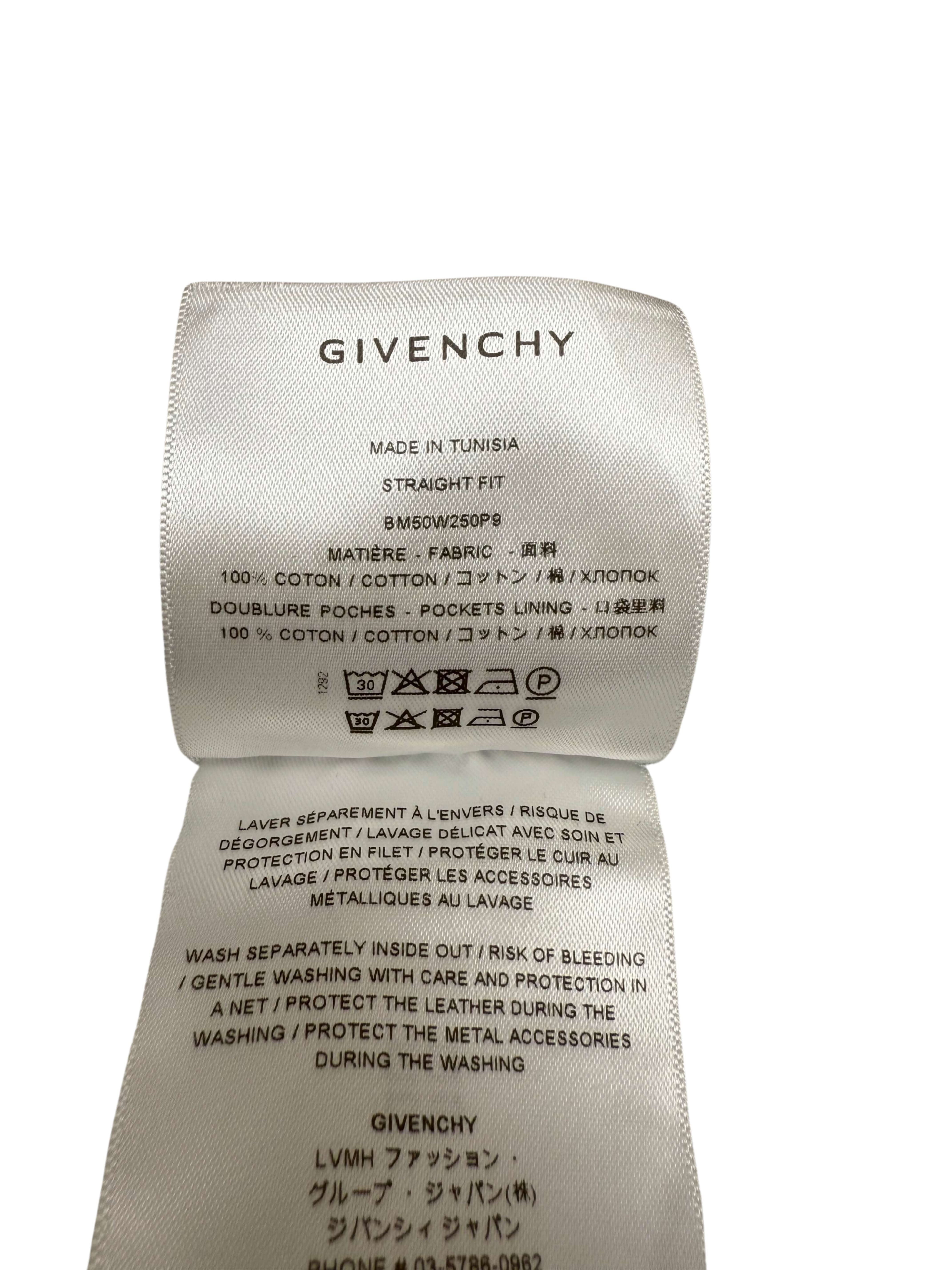 Givenchy 4G Straight Legged Jeans - Blue Denim (Unused) Givenchy