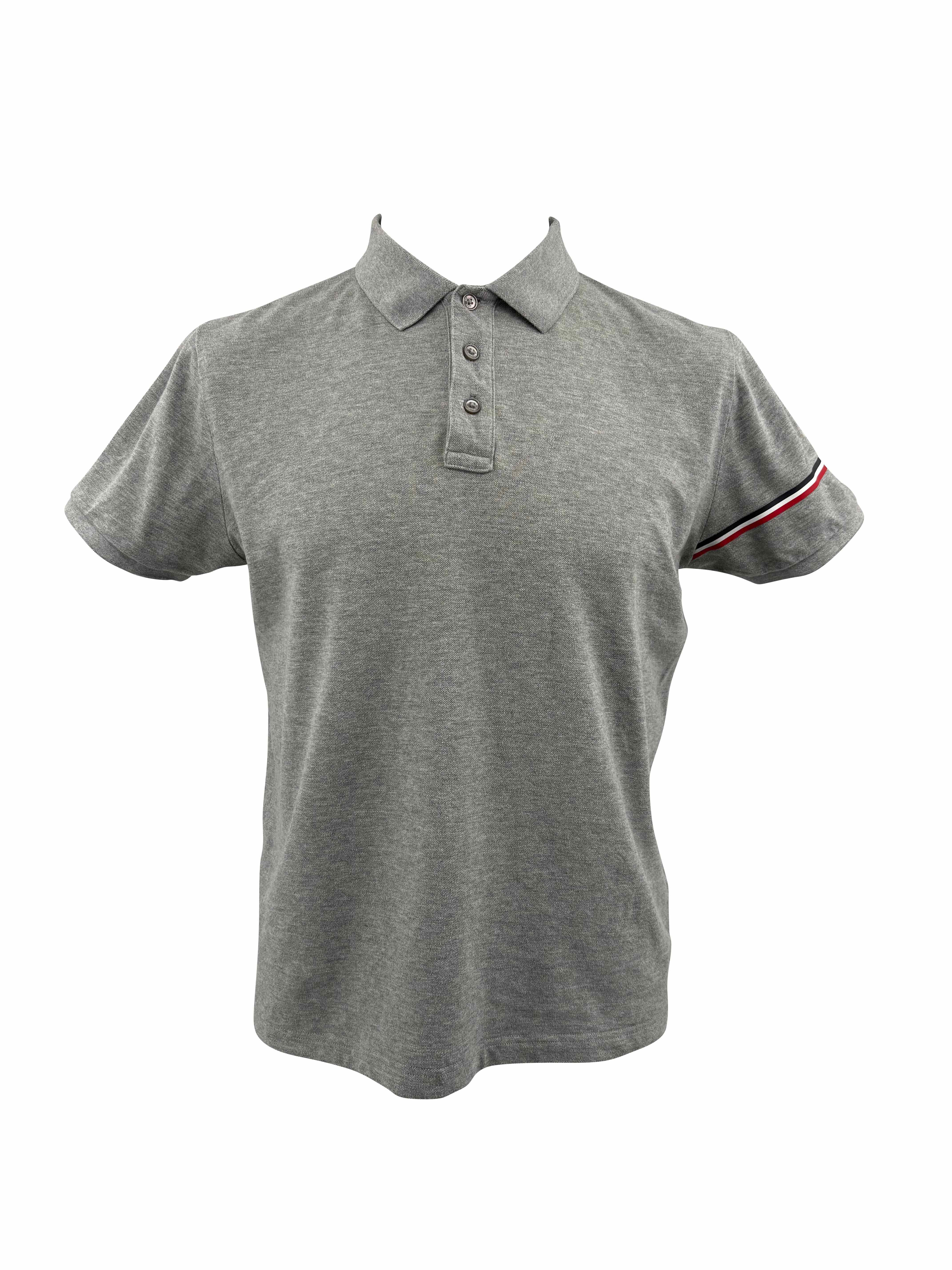 Moncler Maglia Logo Polo - Grey Moncler