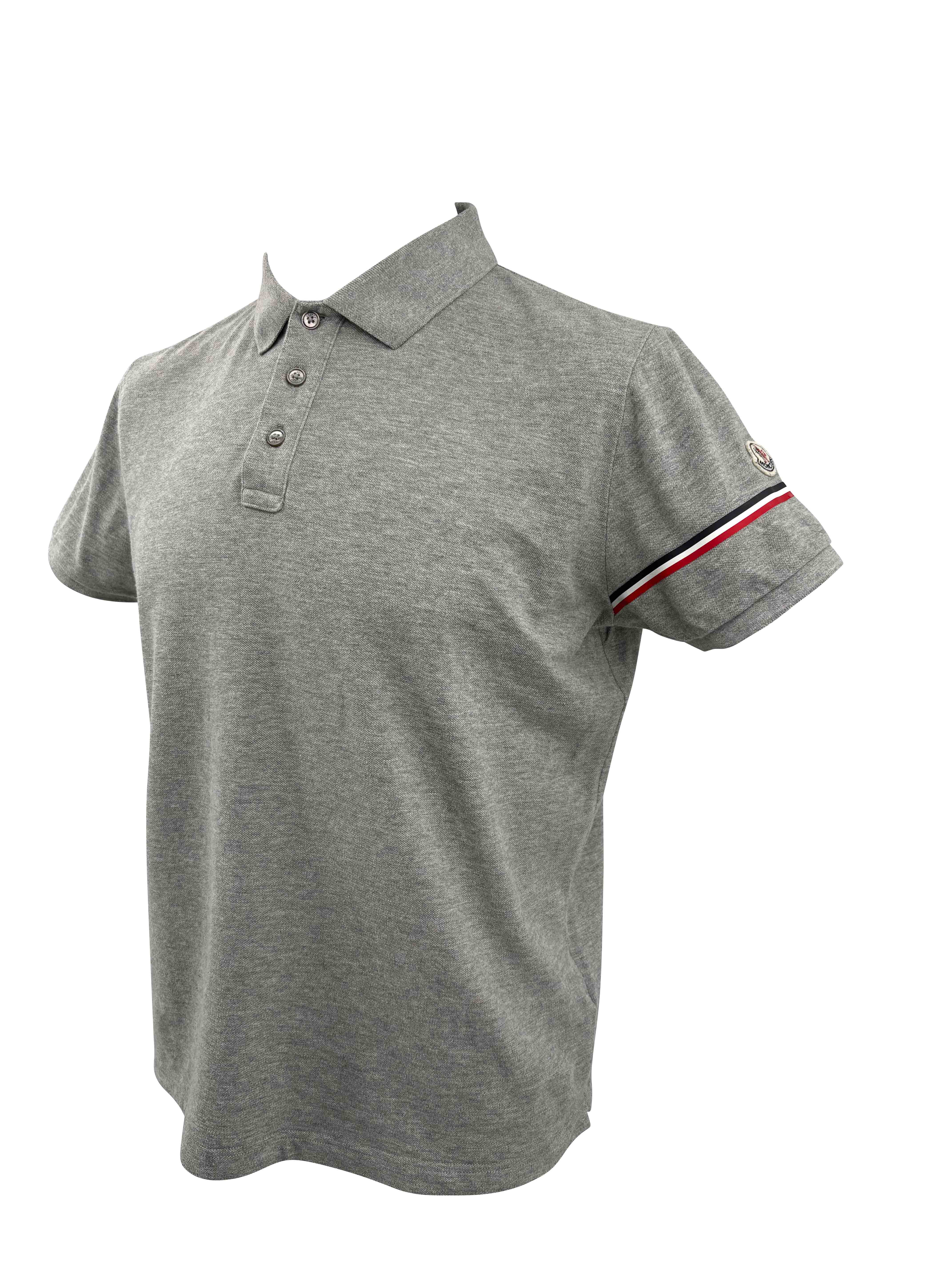 Moncler Maglia Logo Polo - Grey Moncler