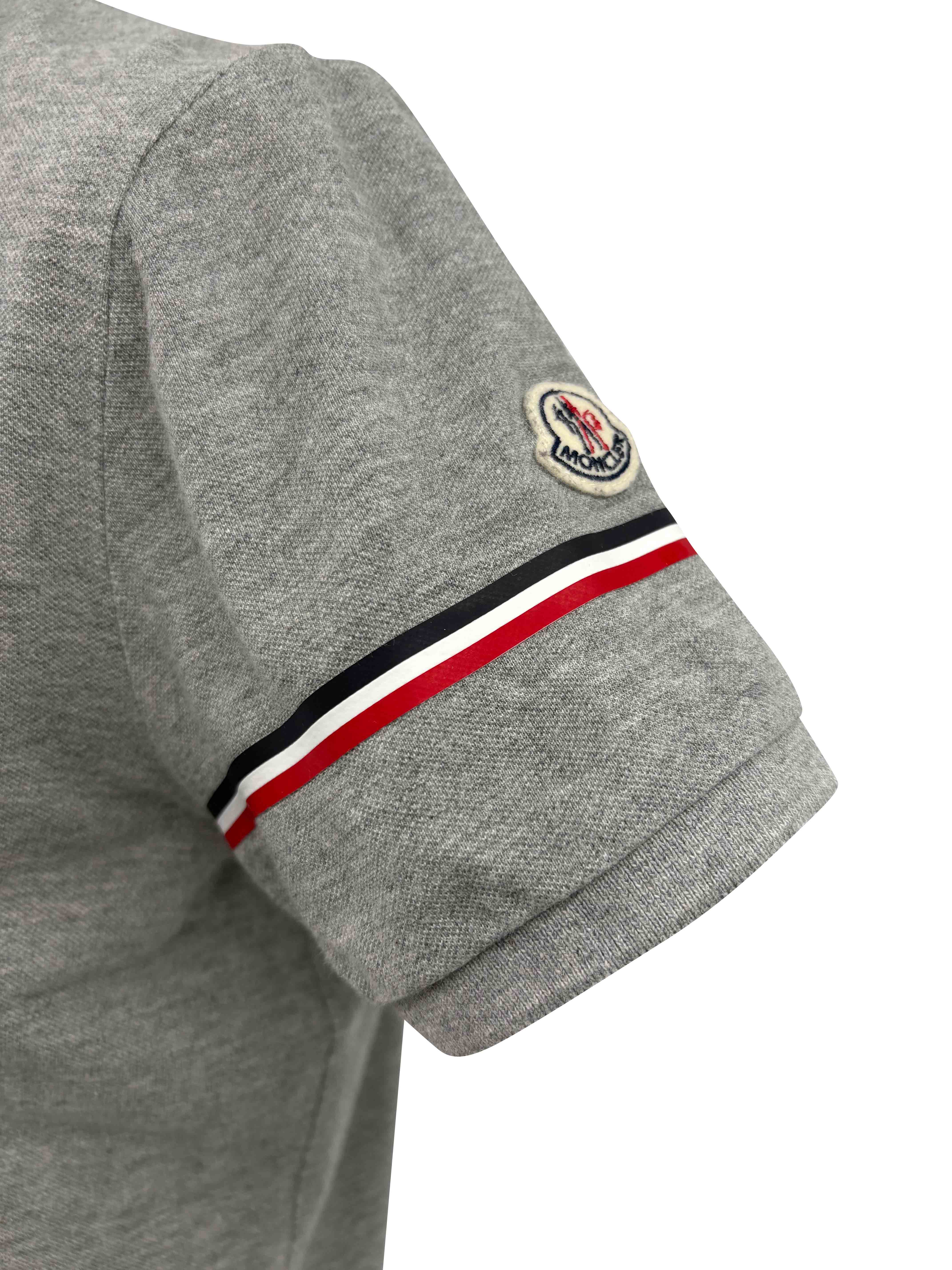 Moncler Maglia Logo Polo - Grey Moncler