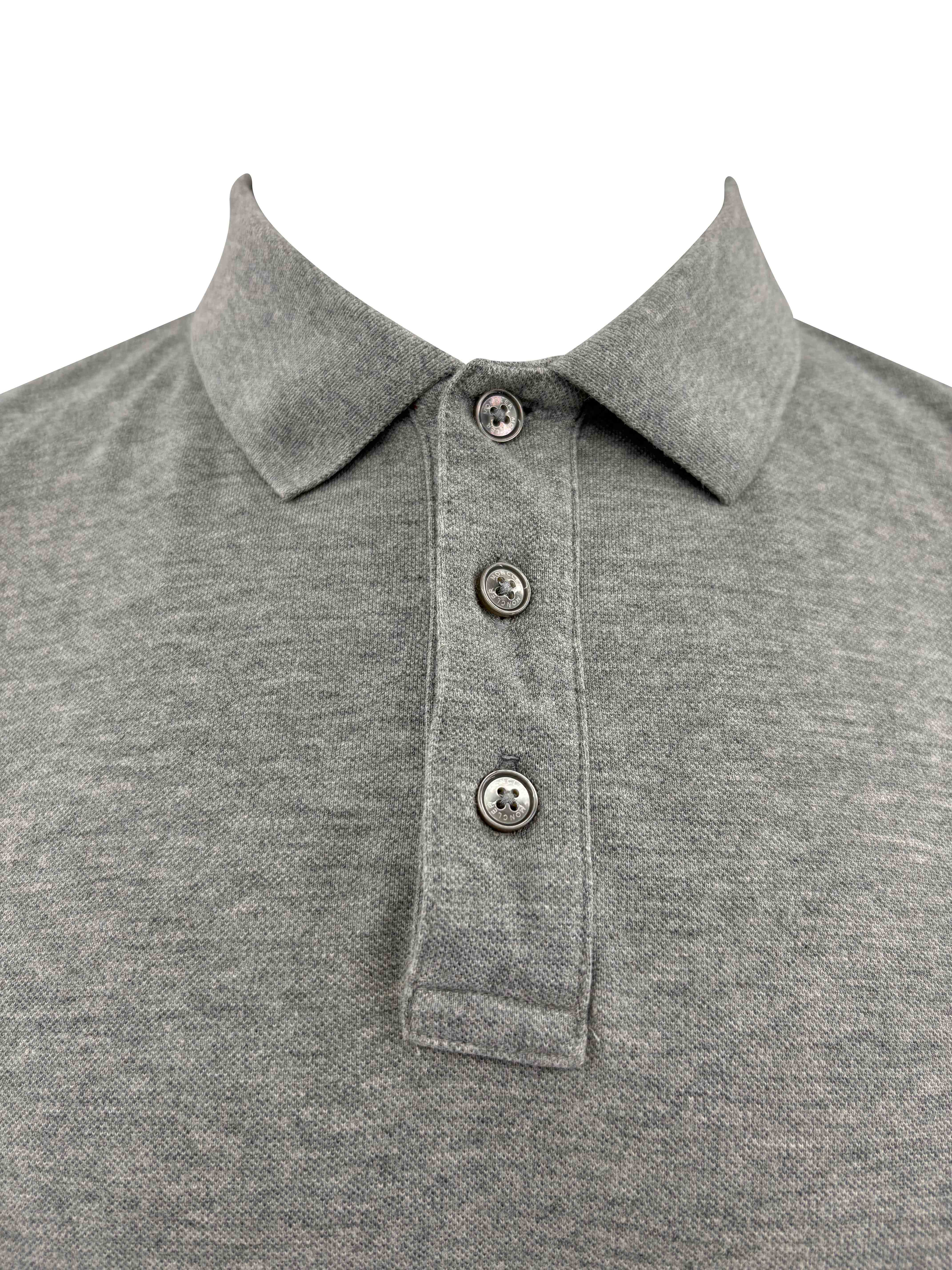 Moncler Maglia Logo Polo - Grey Moncler