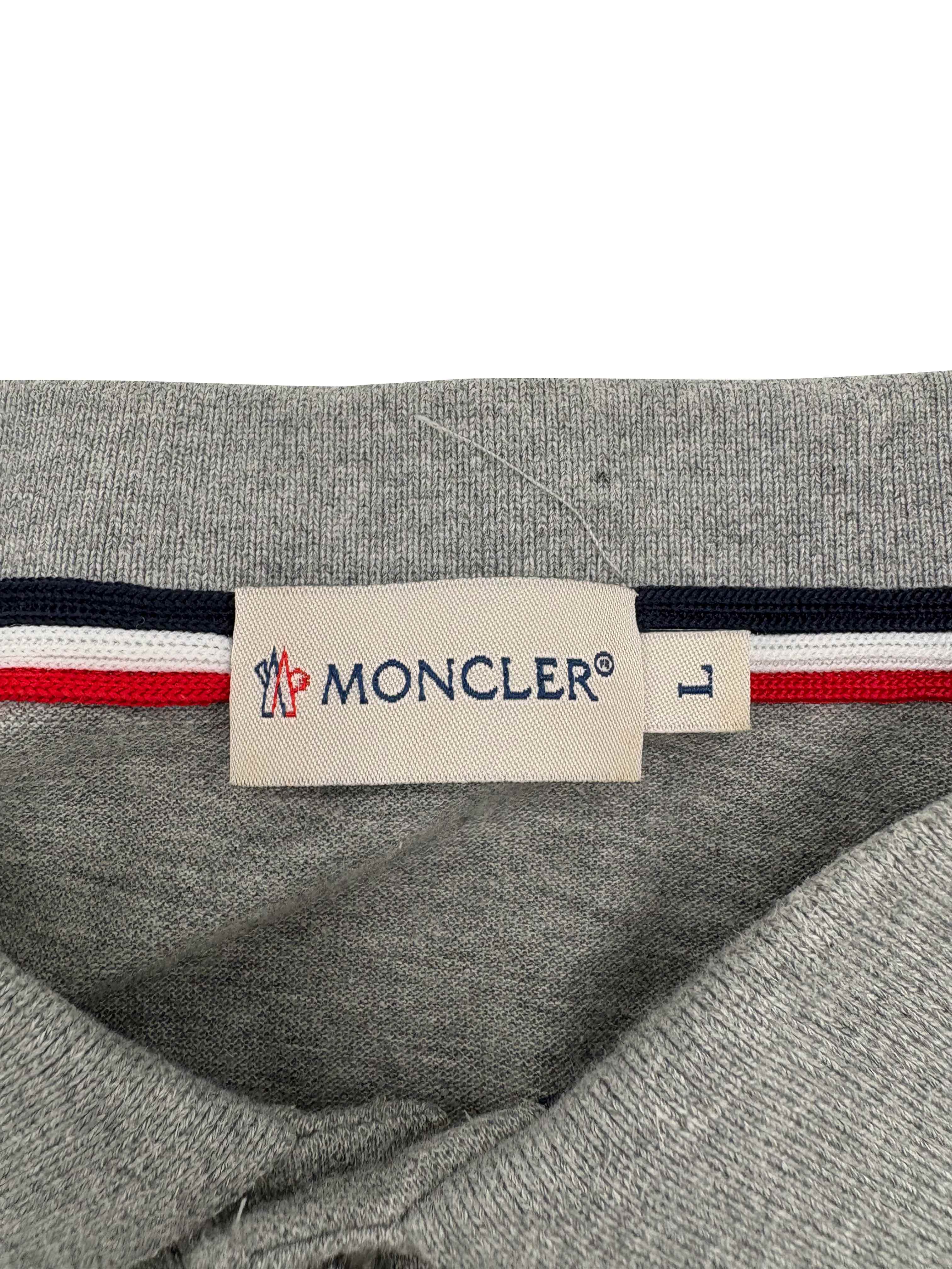 Moncler Maglia Logo Polo - Grey Moncler