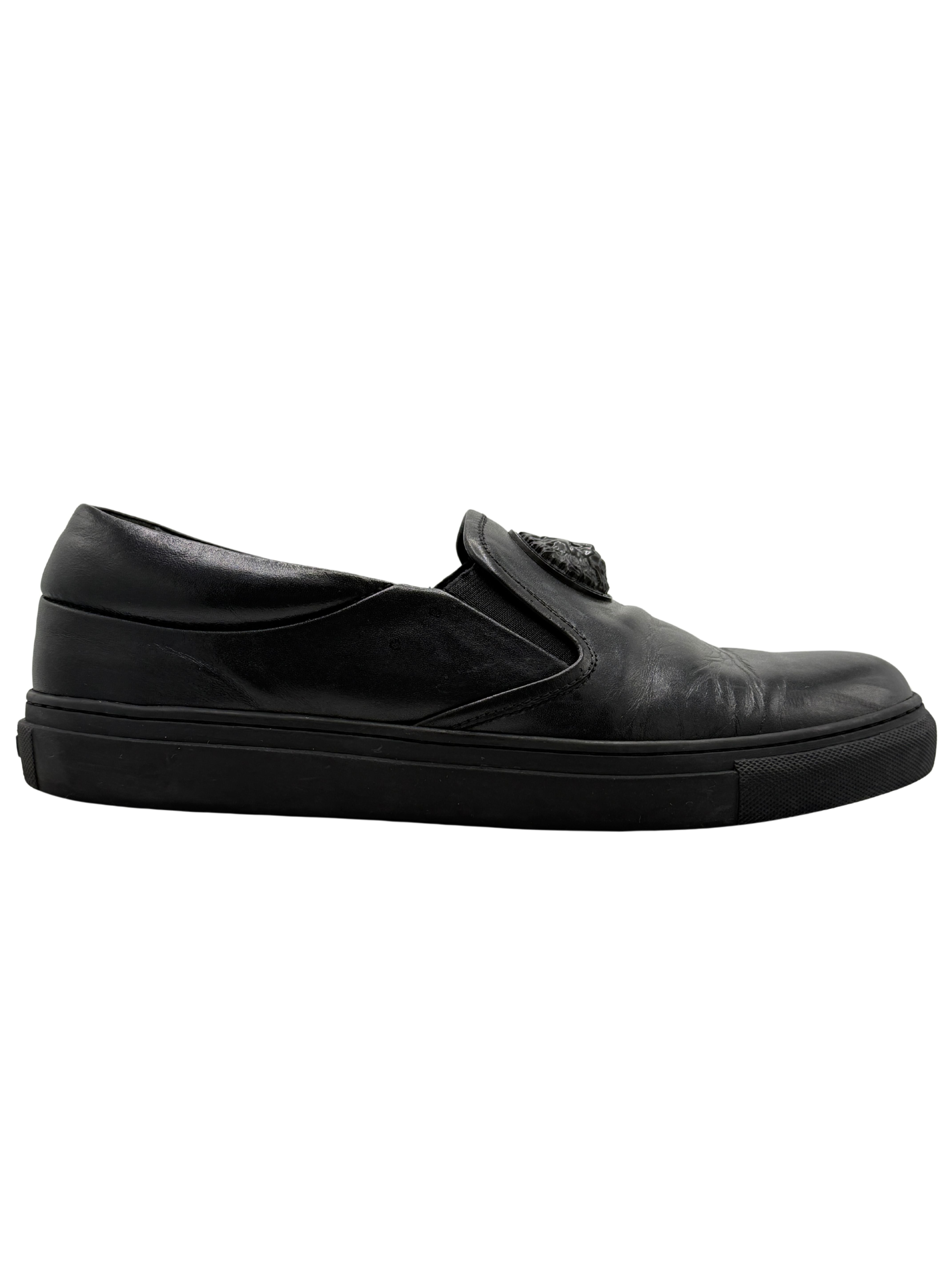 Versace Versus Leather Slip-on Trainer - Black