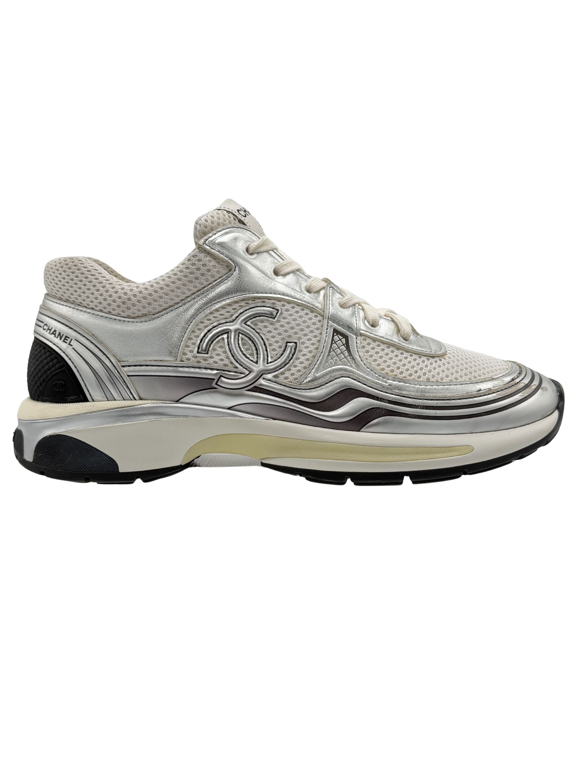 Chanel CC Runner Trainers - Silver Chanel