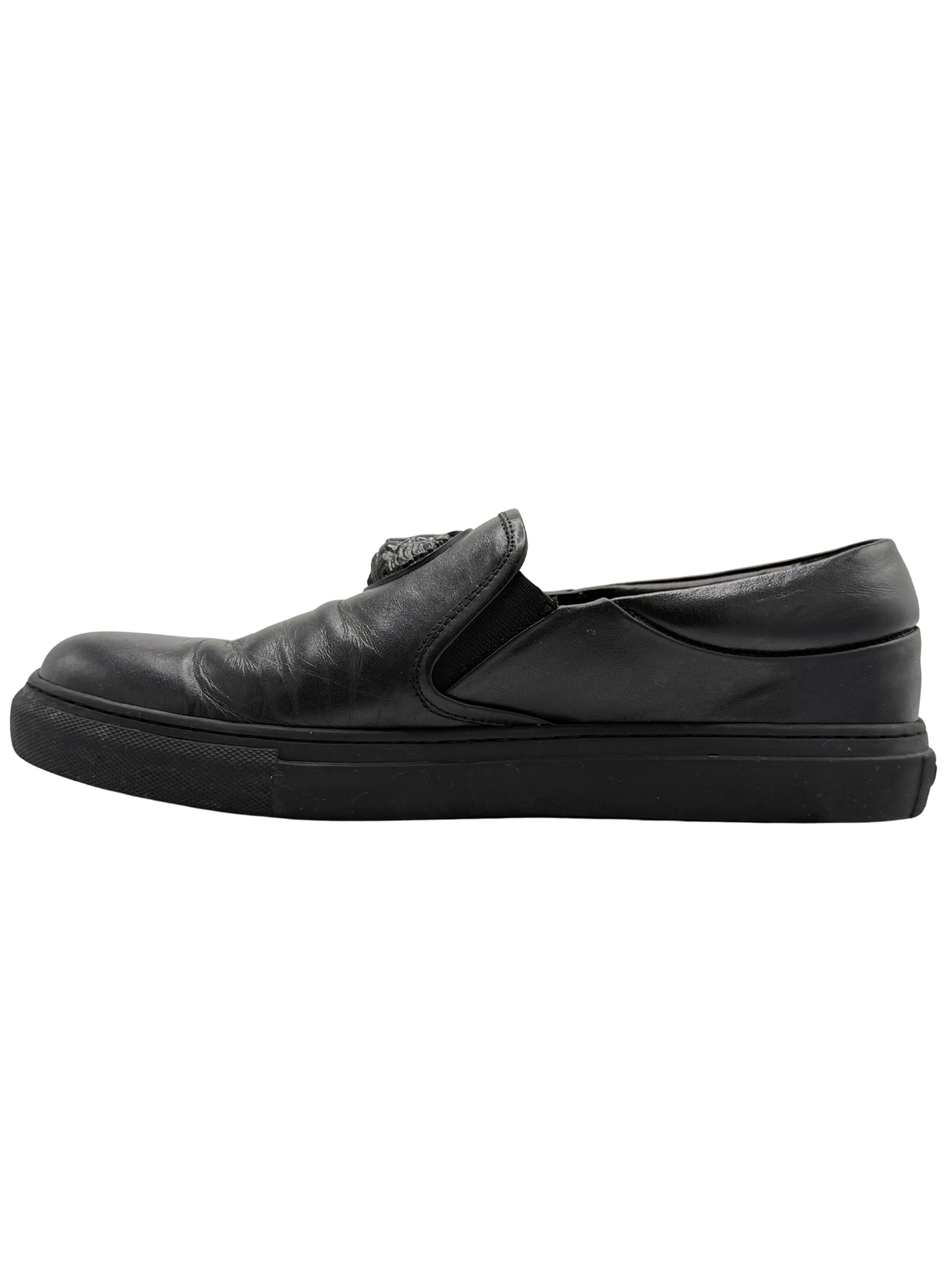 Versace Versus Leather Slip-on Trainer - Black