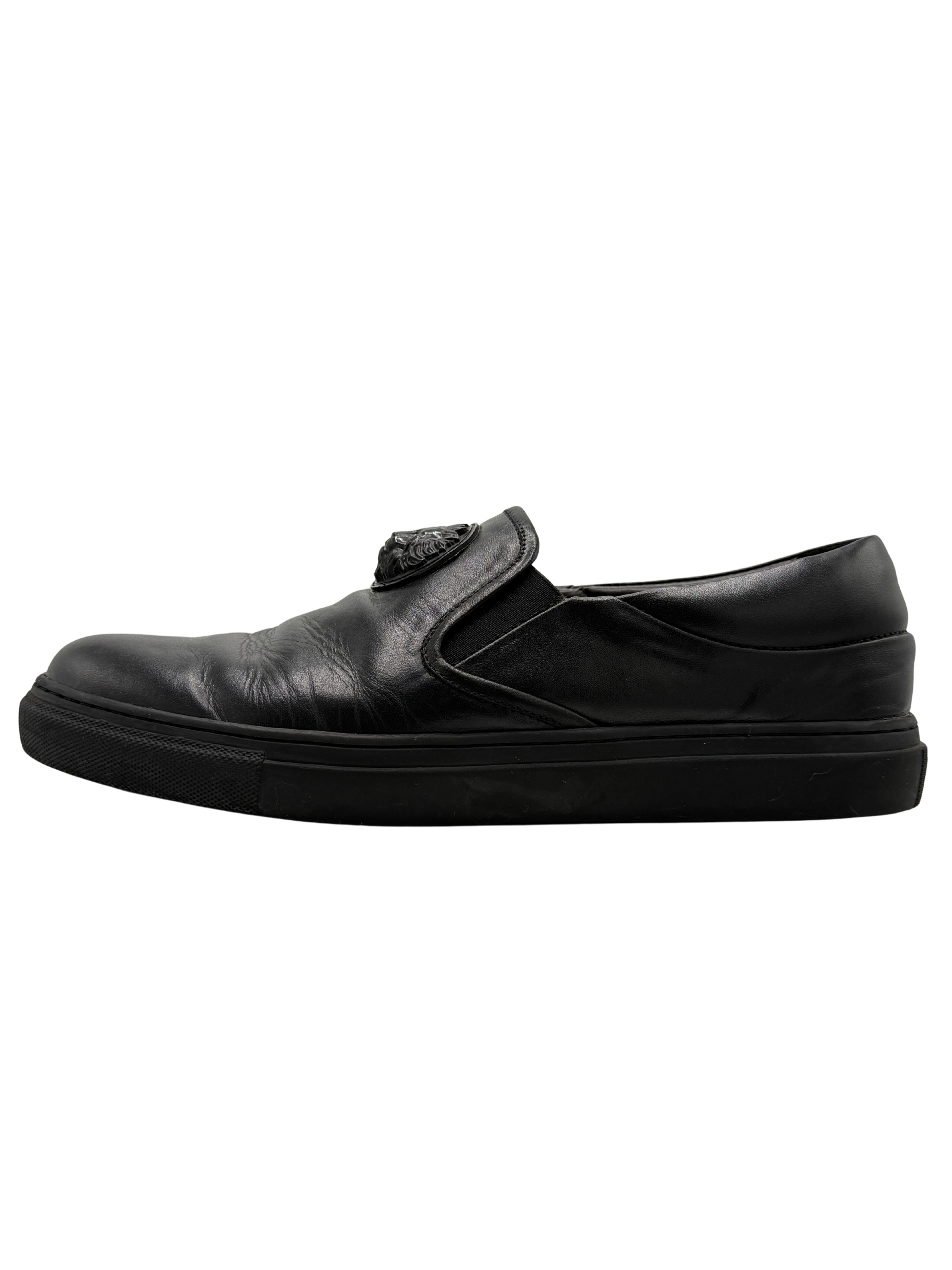 Versace Versus Leather Slip-on Trainer - Black