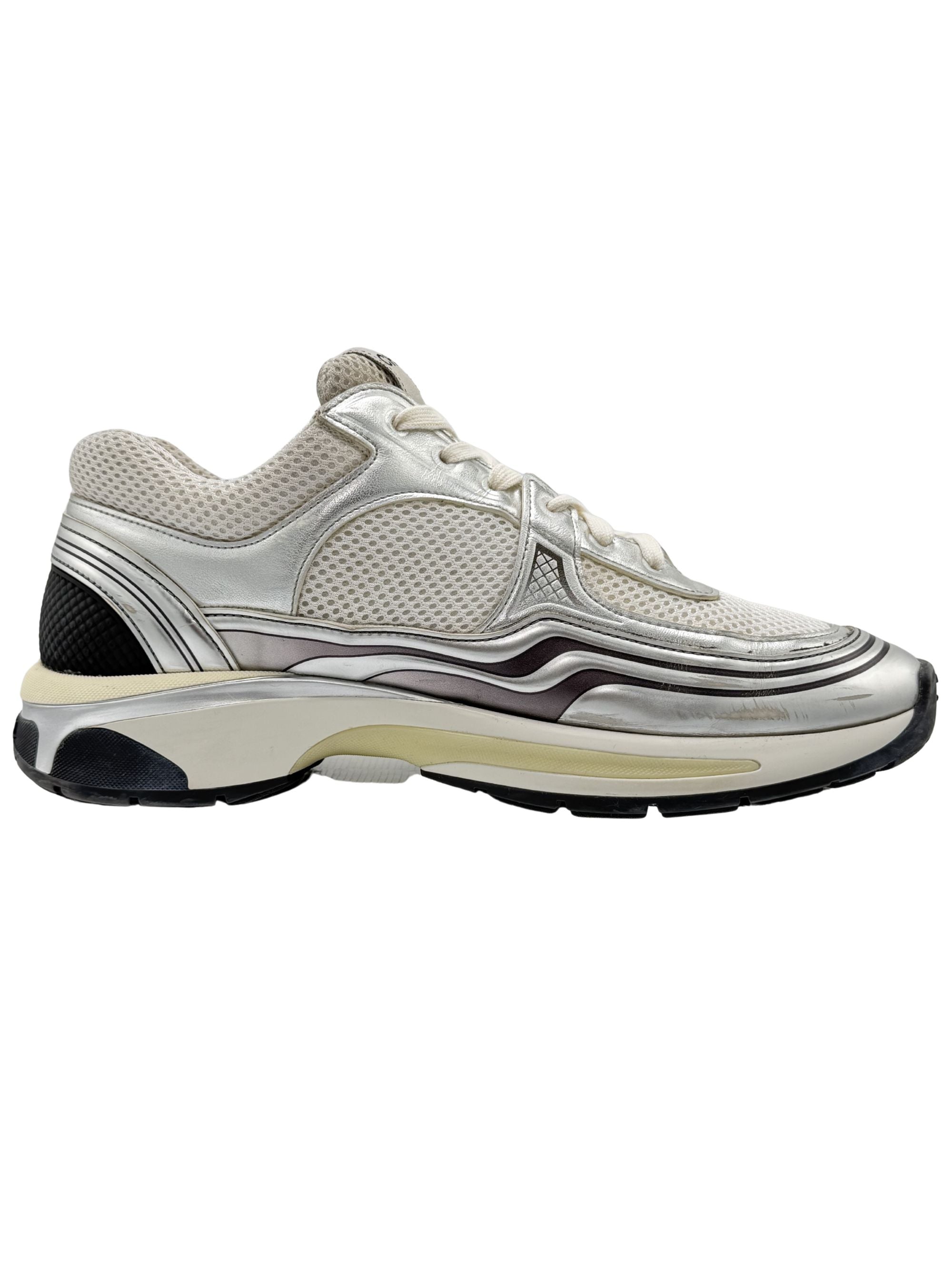 Chanel CC Runner Trainers - Silver Chanel