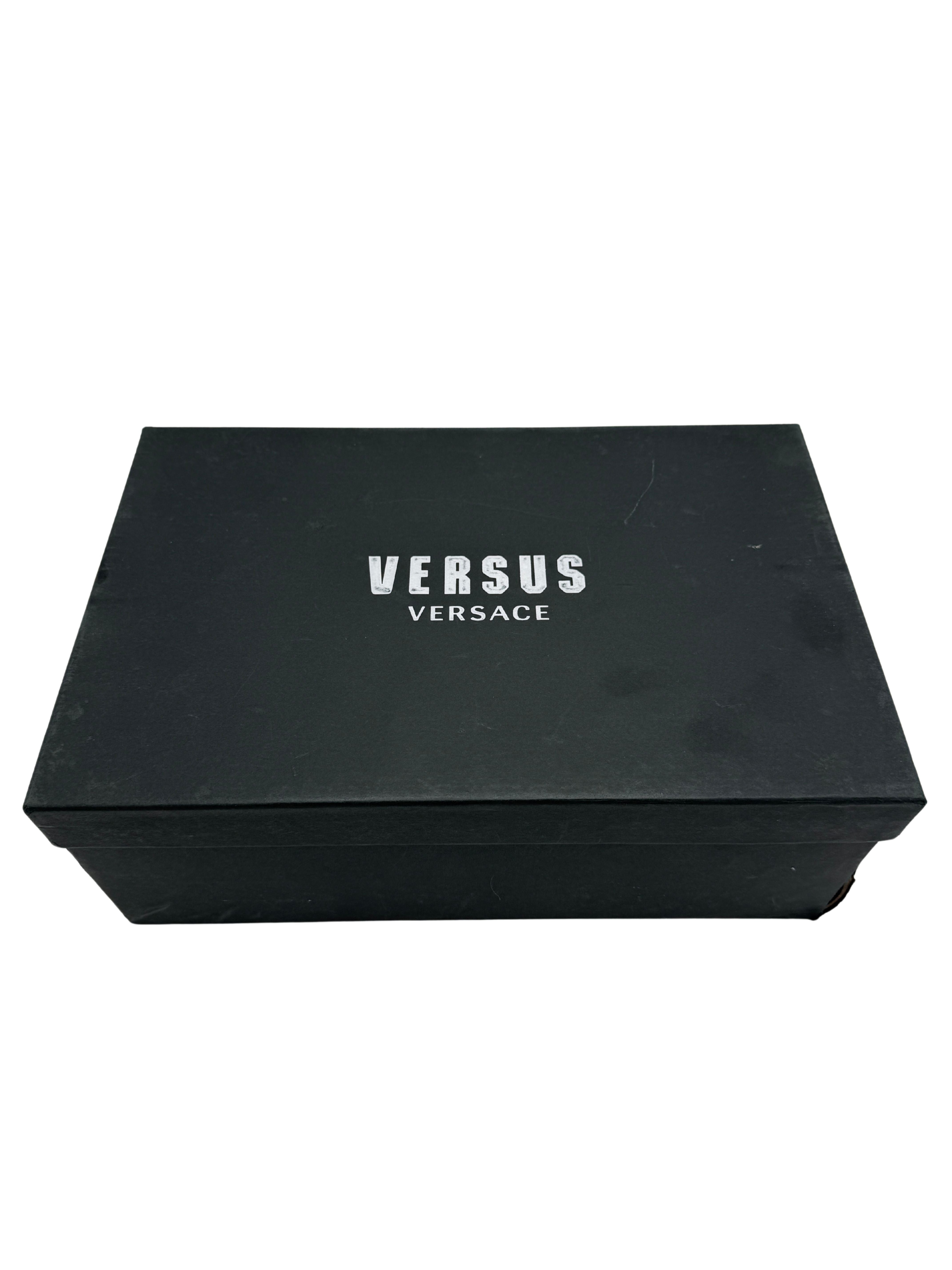 Versace Versus Leather Slip-on Trainer - Black