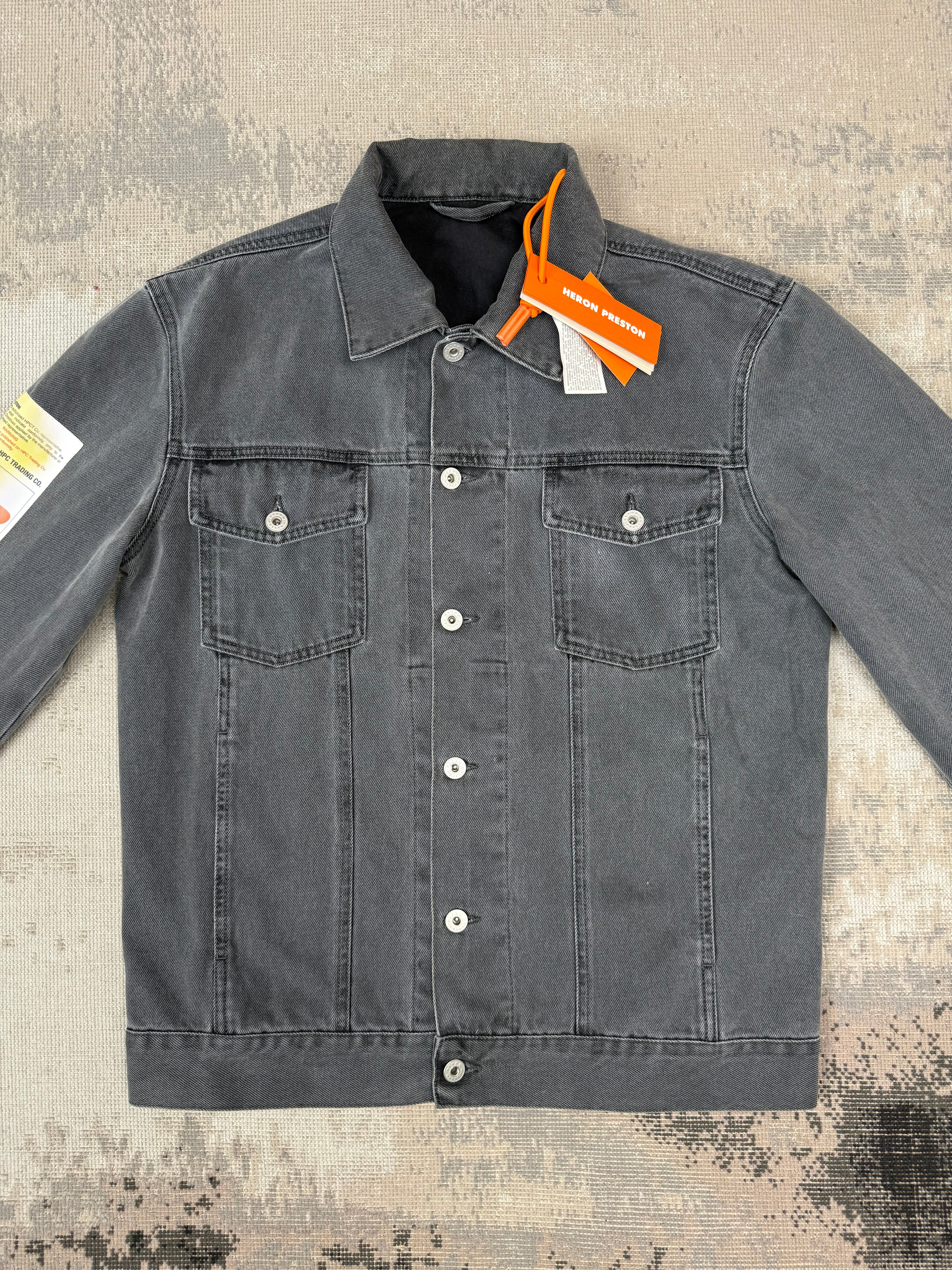 Heron Preston Denim Overshirt - Grey Heron Preston
