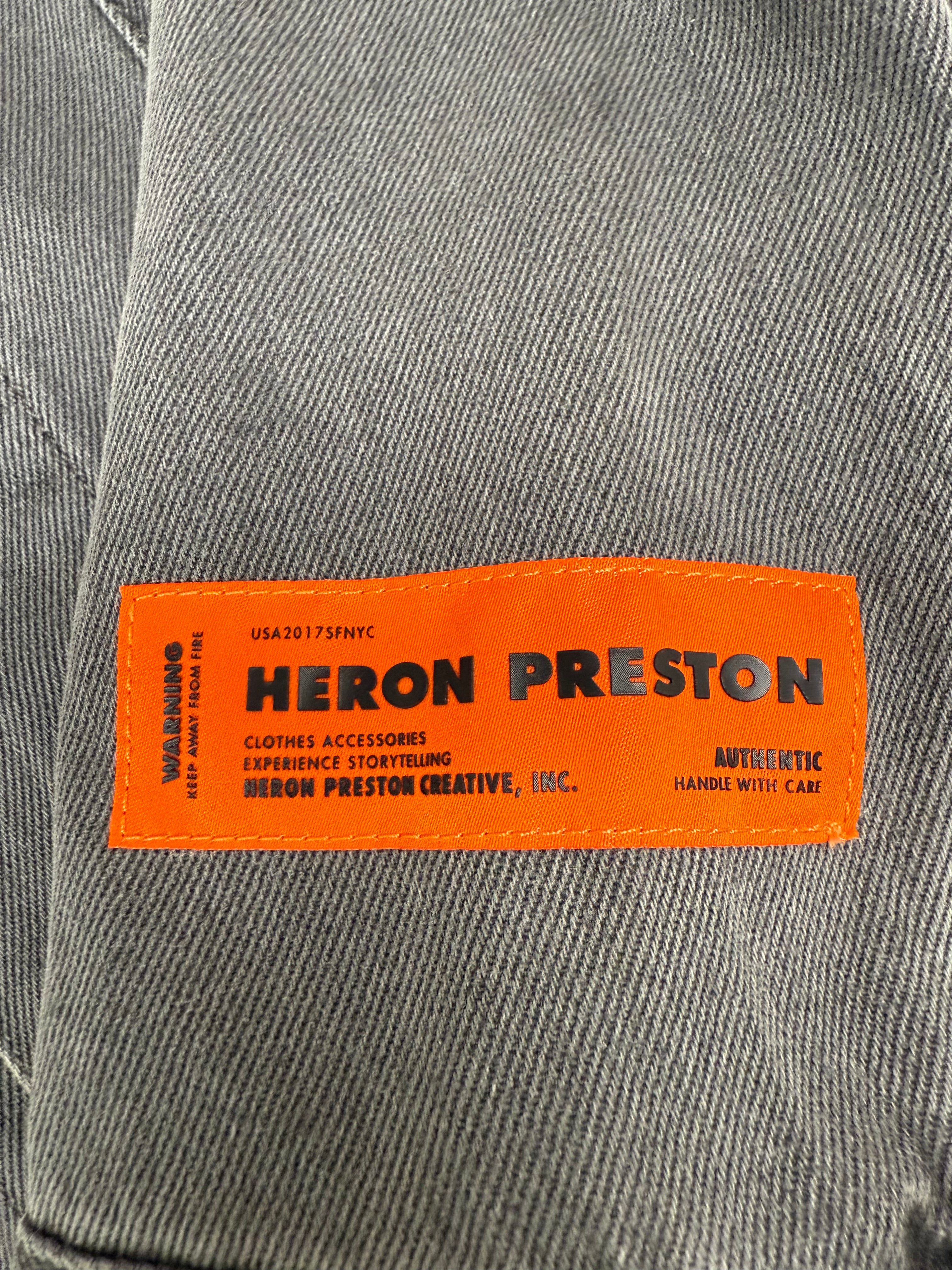 Heron Preston Denim Overshirt - Grey Heron Preston