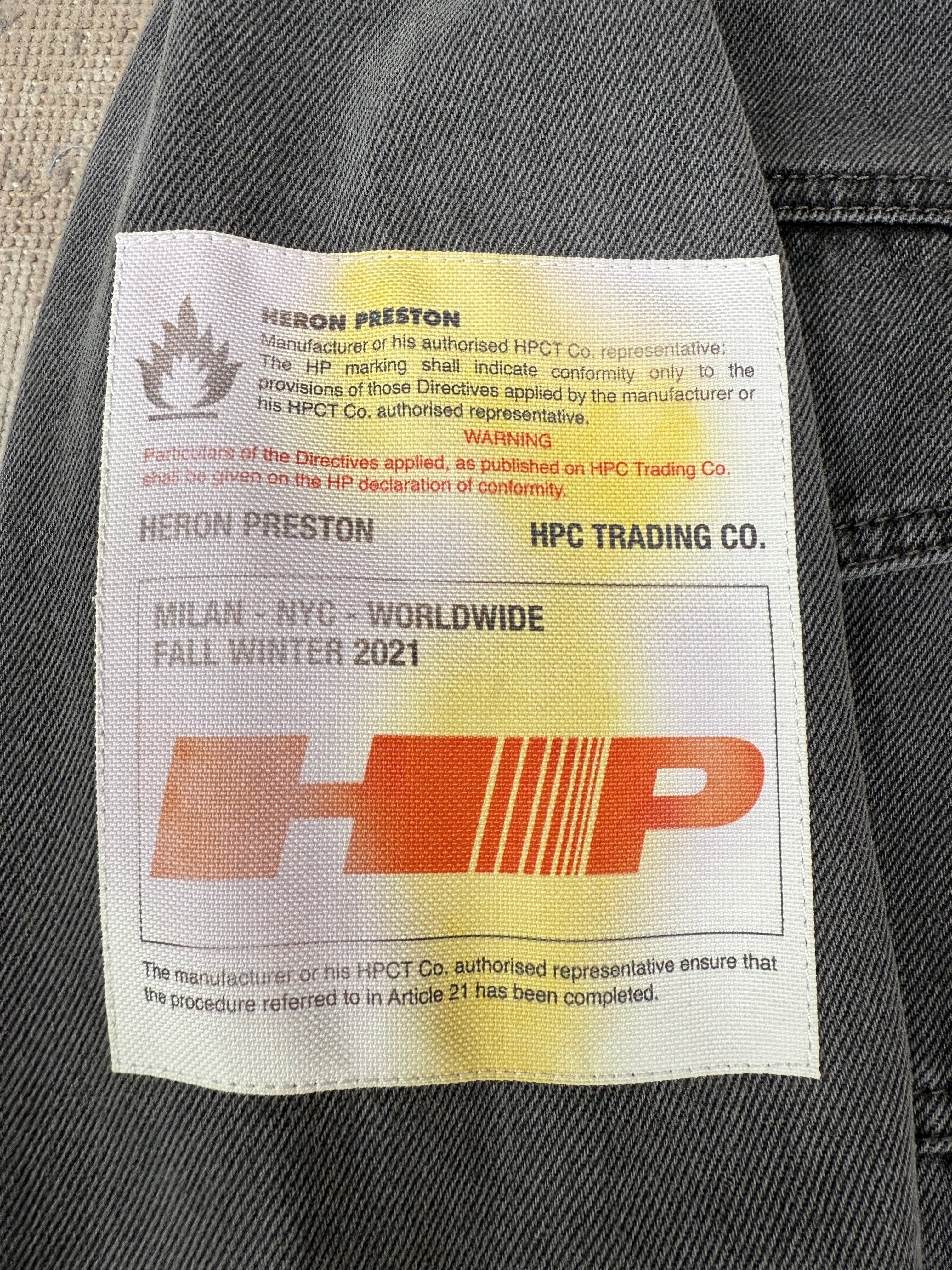 Heron Preston Denim Overshirt - Grey Heron Preston