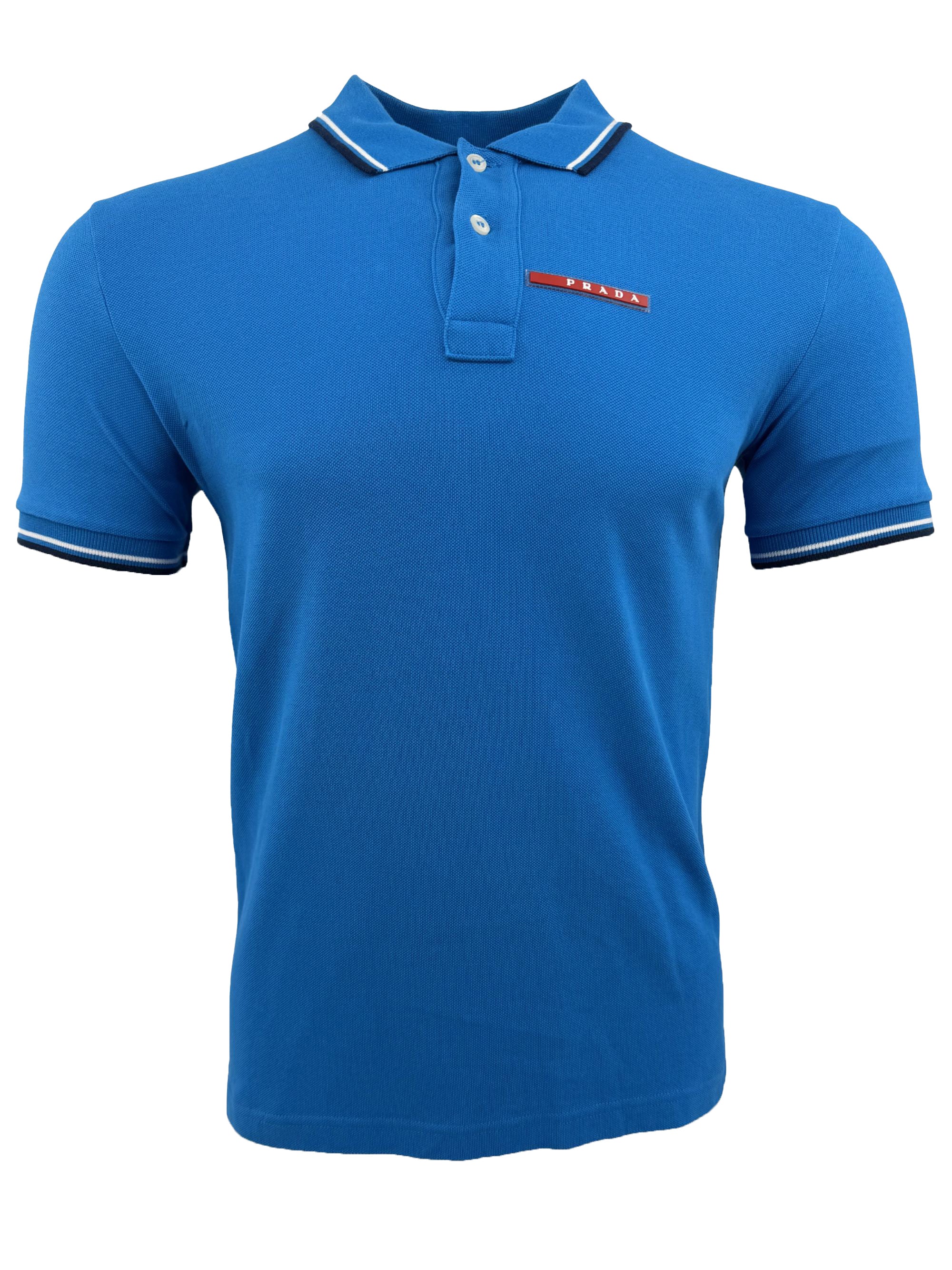 Prada Badge Polo - Blue Prada