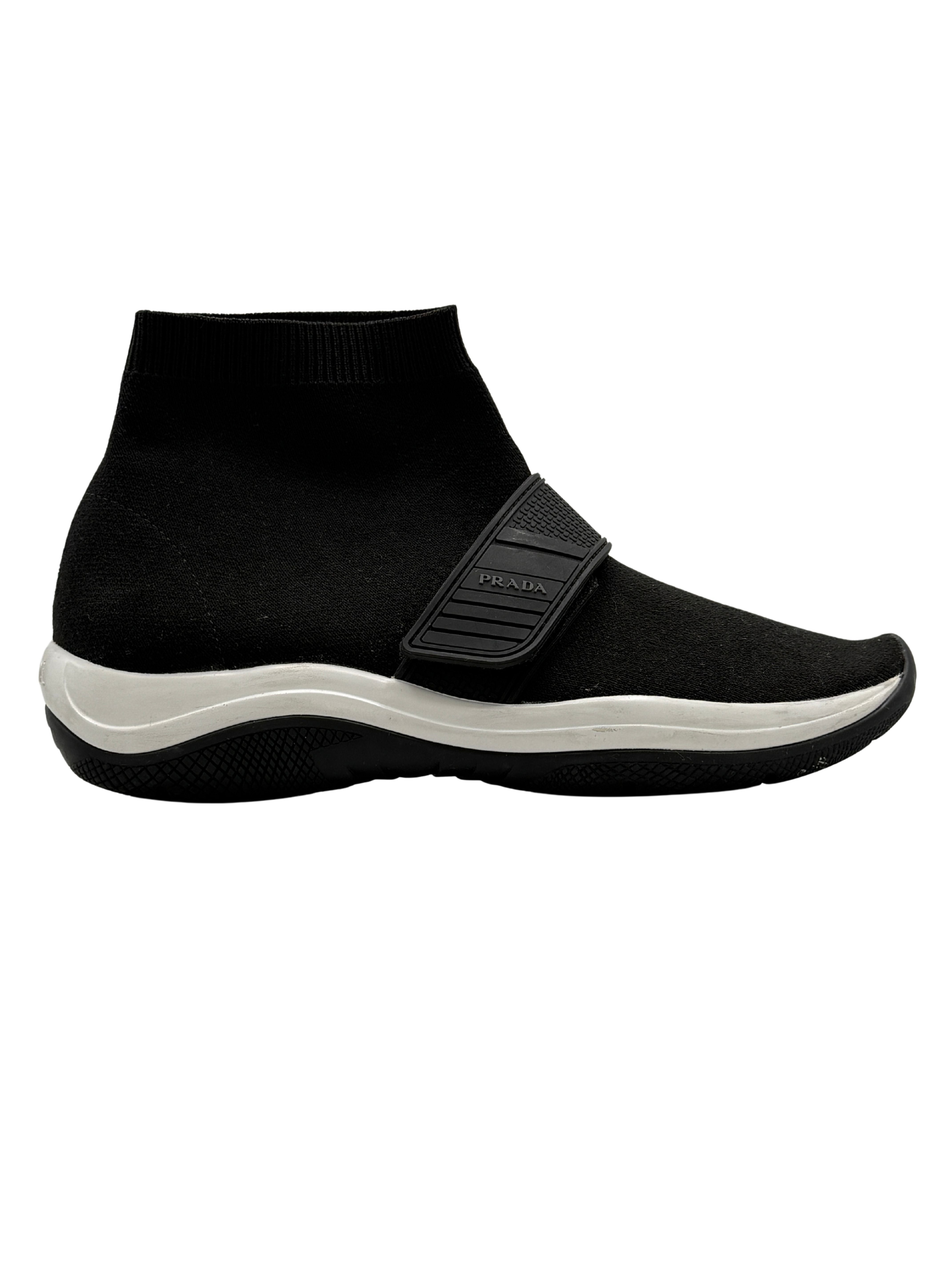 Prada Sock Strap Trainer - Black